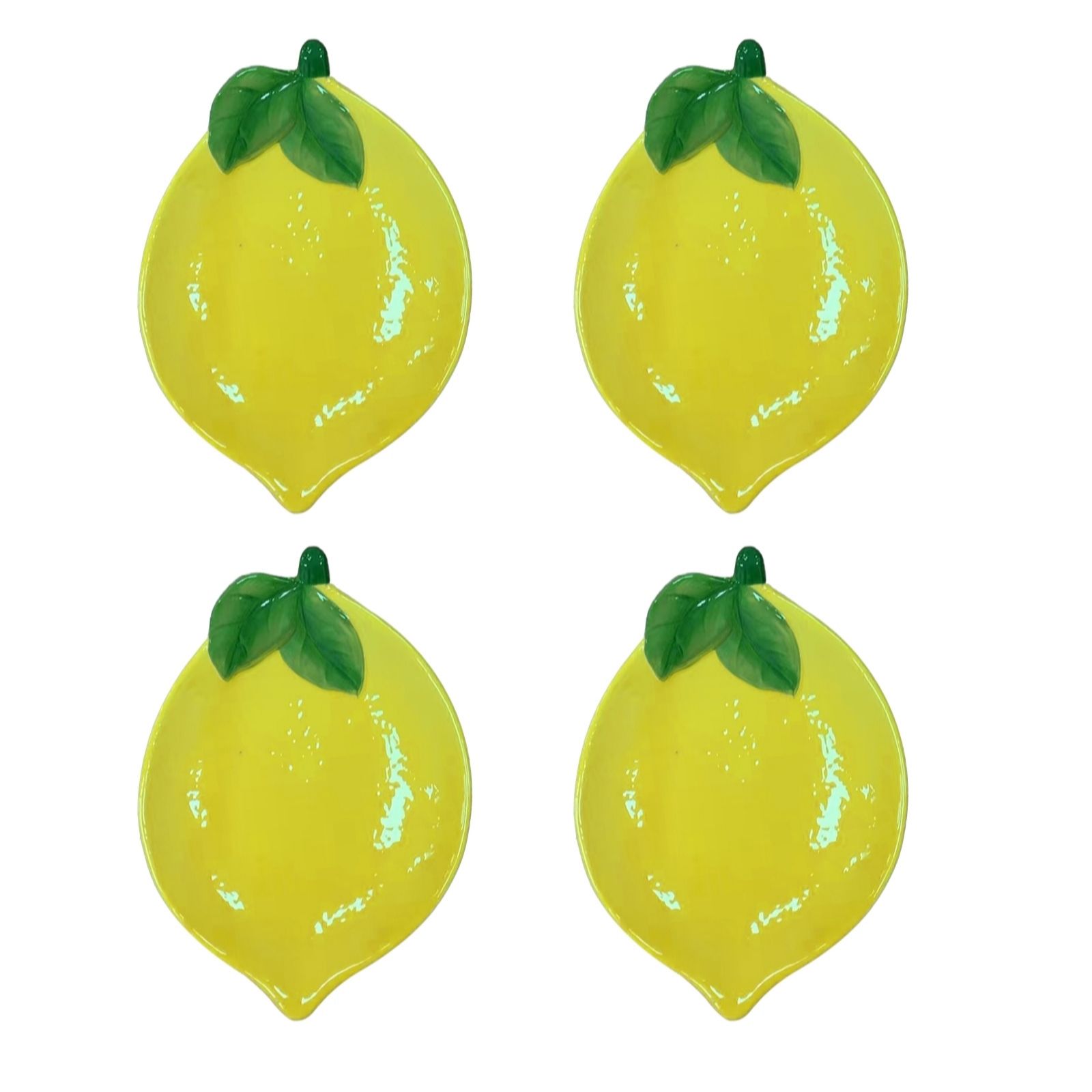 Outlet Home Stories Set Of 4 Lemon Fruit Plate