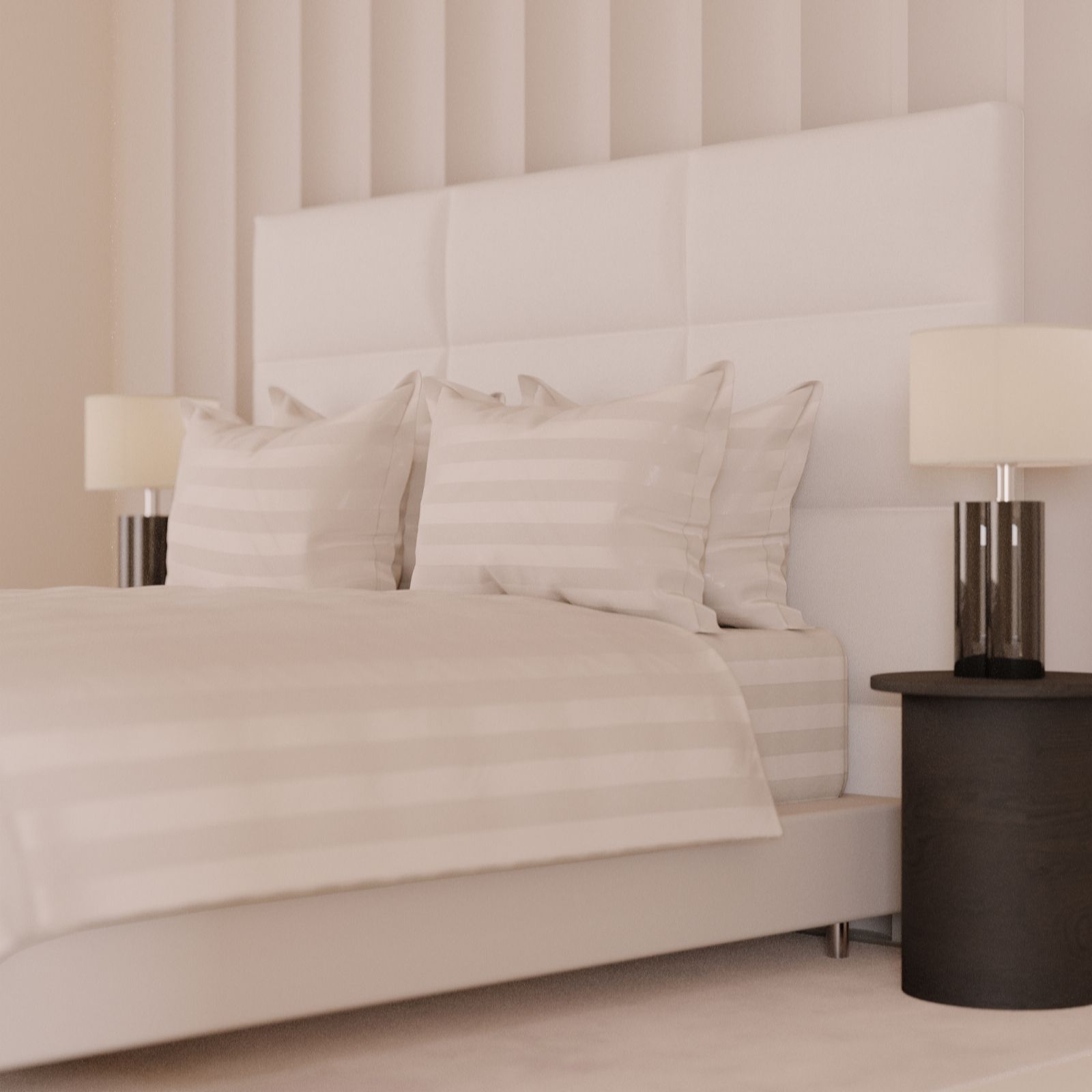 Outlet K by Kelly Hoppen Stripe Embossed 500TC 6pc Duvet Set
