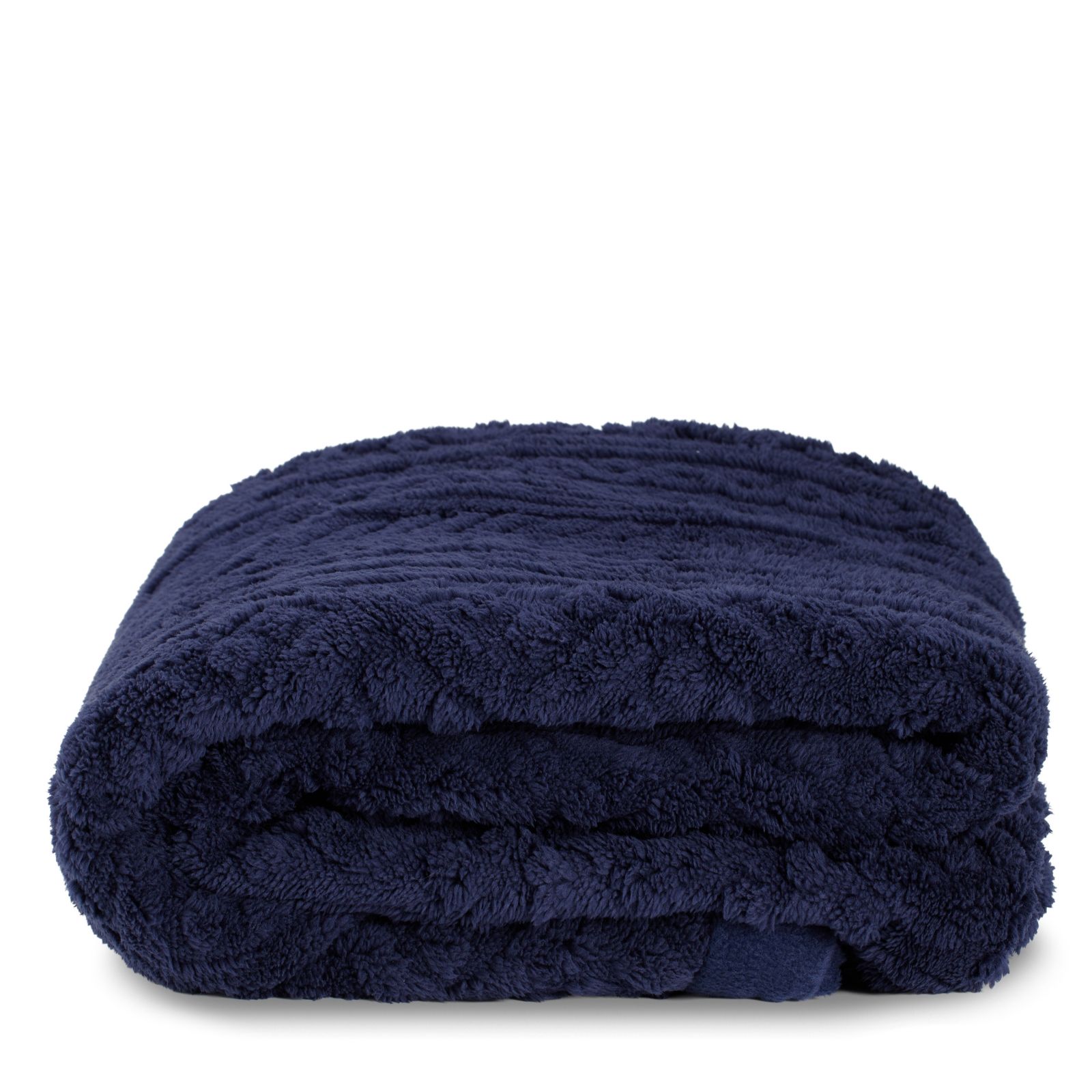 Cozee Home Fleece Braid Throw with Sherpa