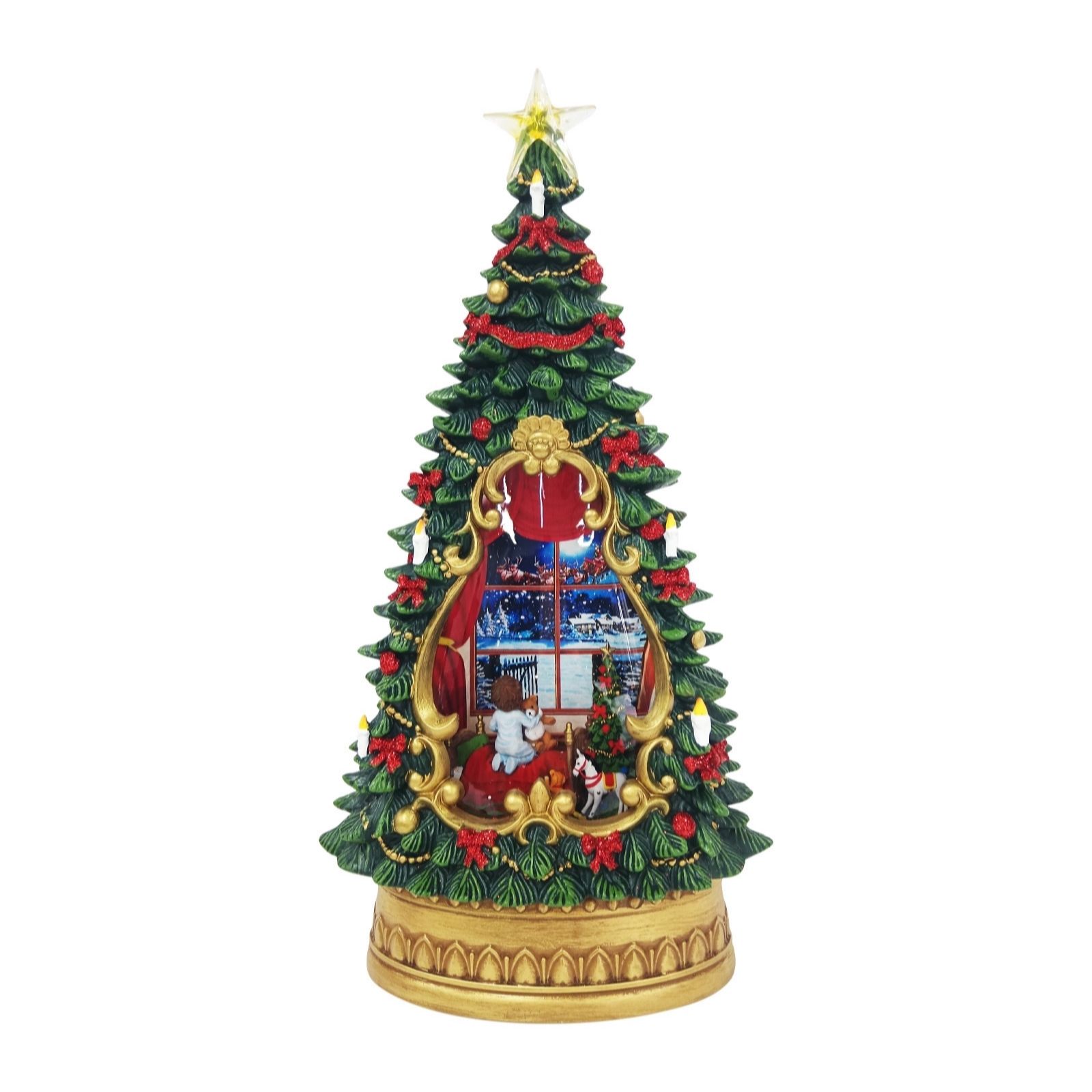 Outlet Santa Express Christmas Water Spinner