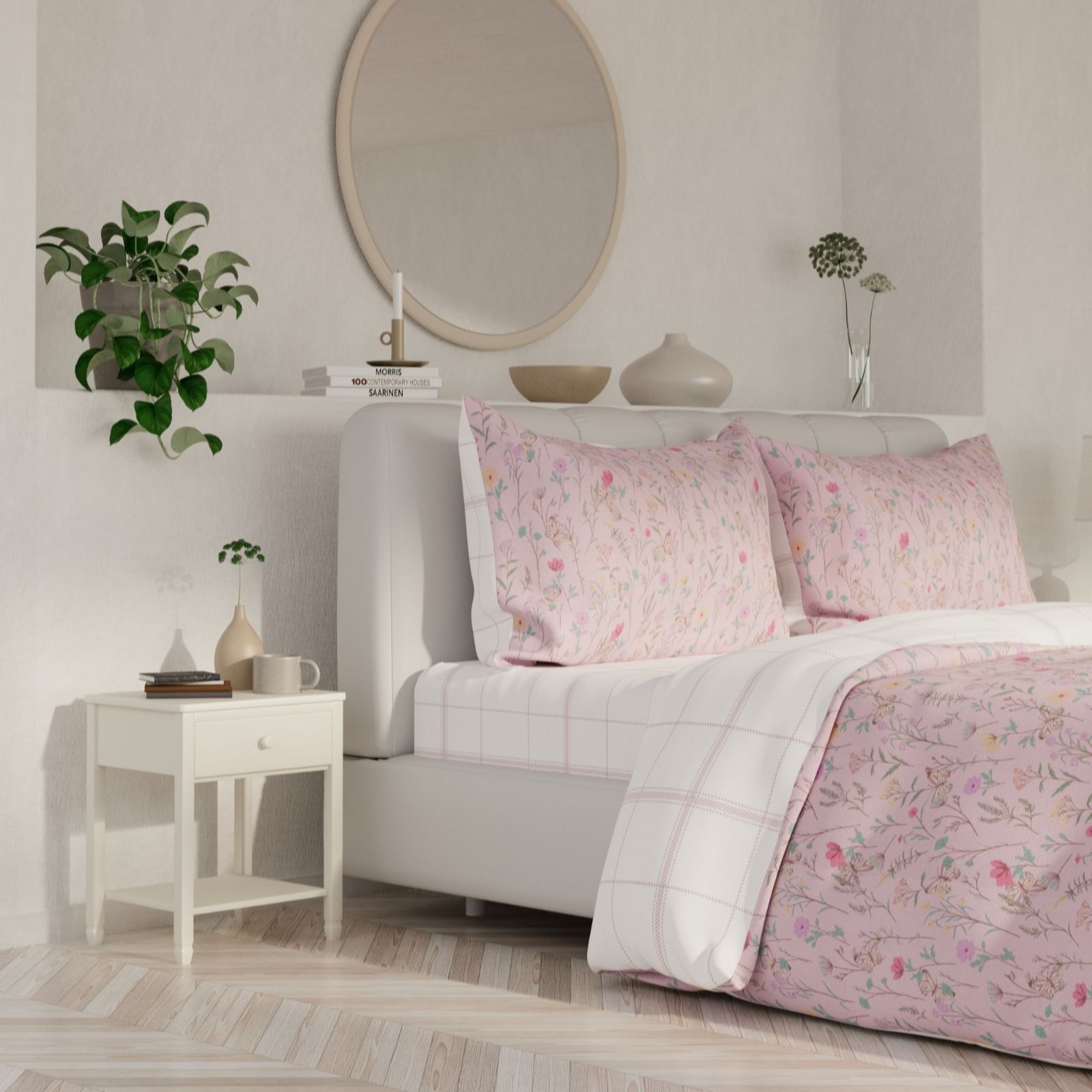 Outlet Supersoft by Cozee Home Butterfly Floral Reversible 4 Piece Duvet
