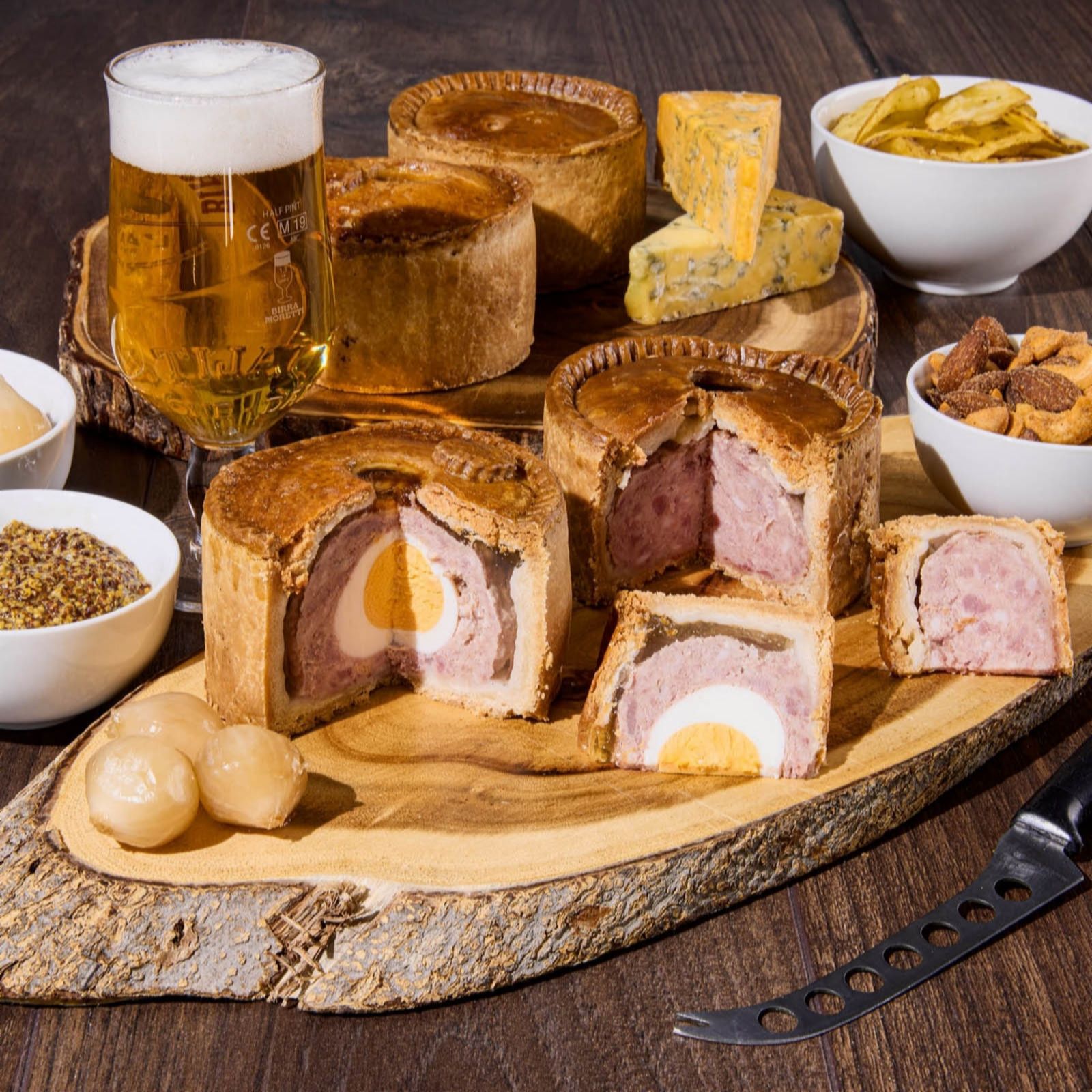 Toppings Pies Set of 4 Hoop Pork Pies Collection