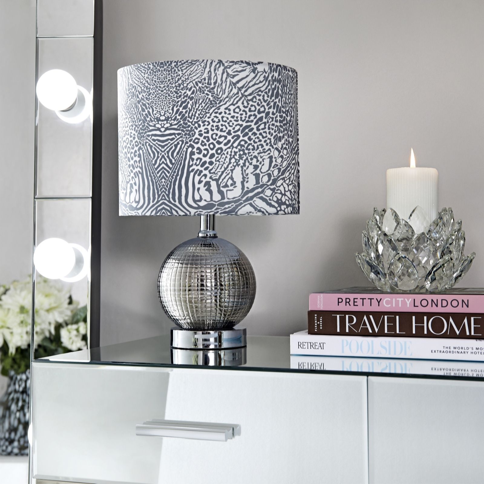 Outlet JM by Julien Macdonald Set of 2 Disco Ball Lamps QVC UK