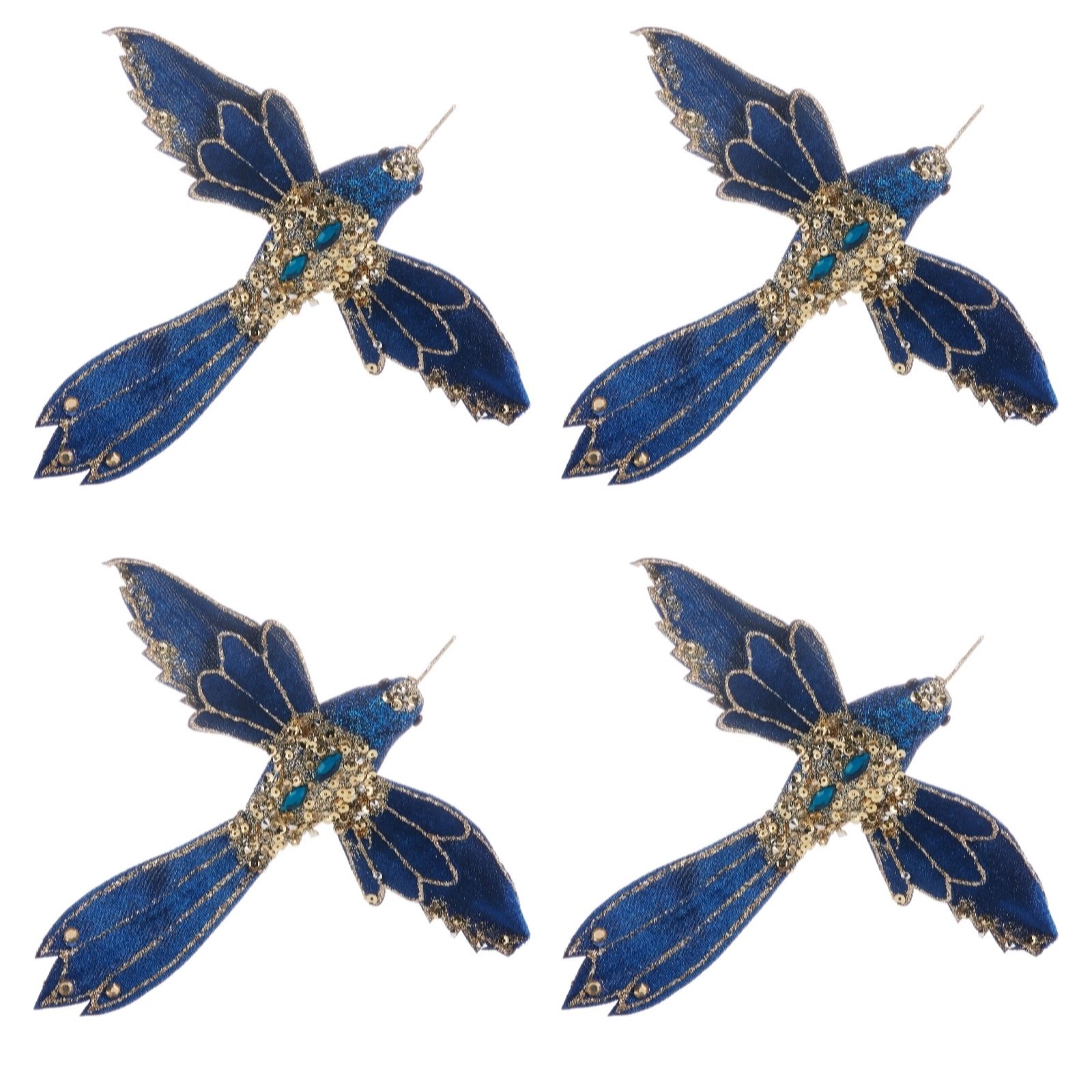 Outlet Alison Cork Set of 4 Clip On Bird Decorations QVC UK