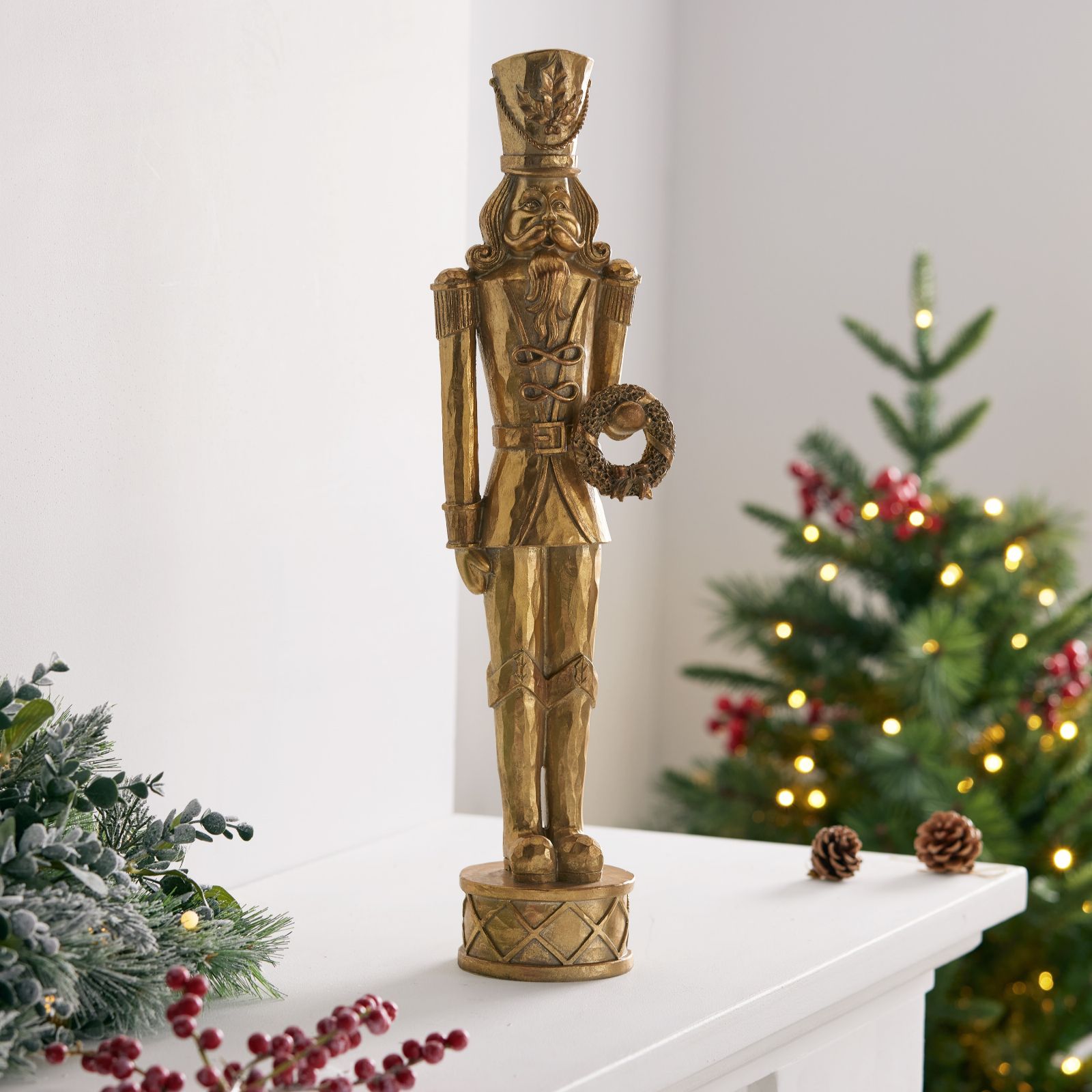 Home Stories 51.5cm Gold Nutcracker