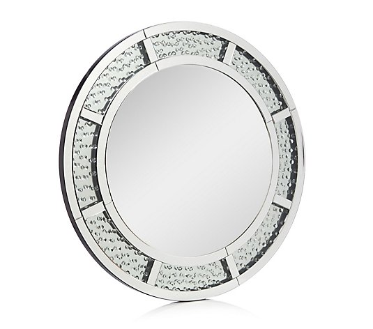 Outlet Julien Macdonald Floating Crystal Round Wall Mirror