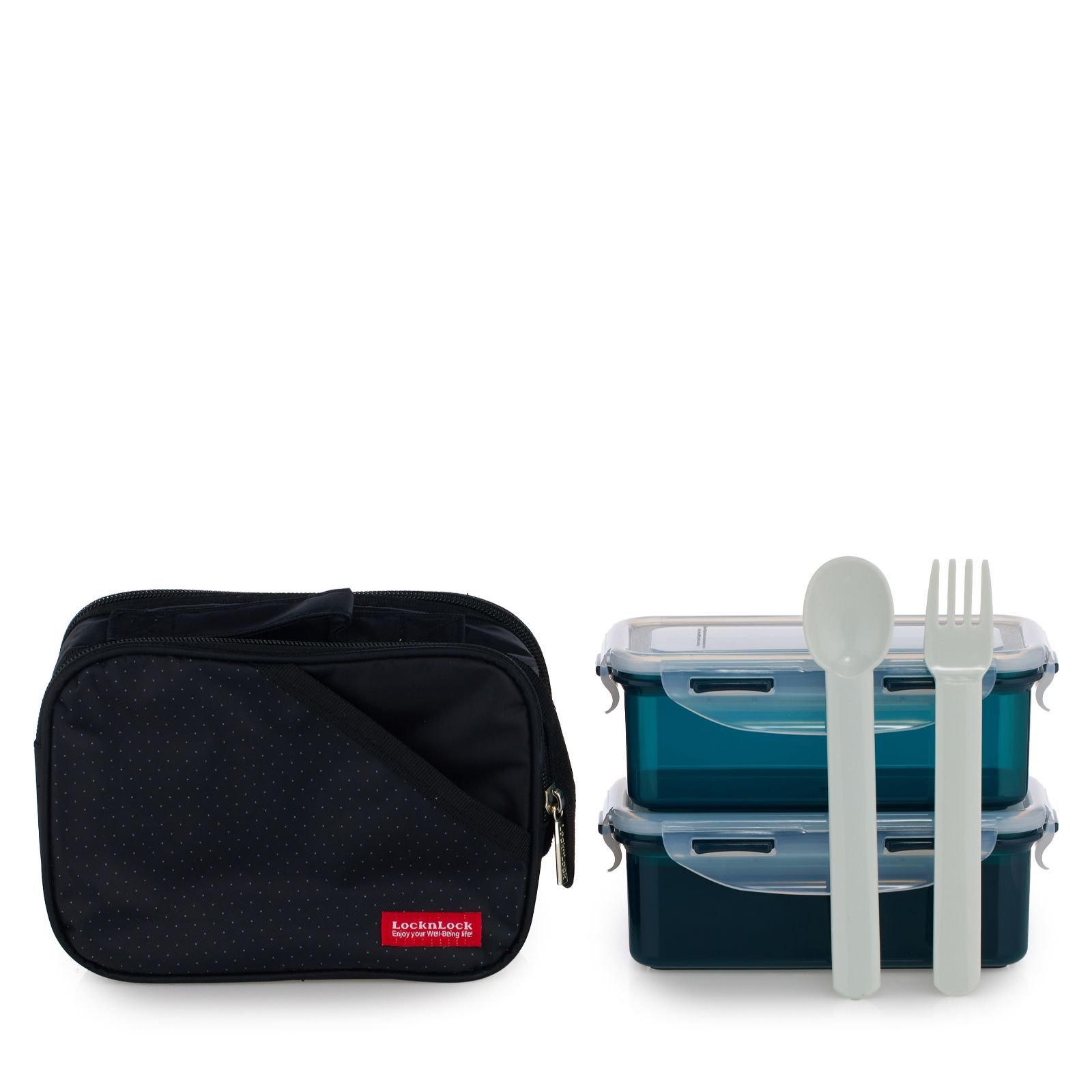 LocknLock Lunch Box Set with Spoon & Fork