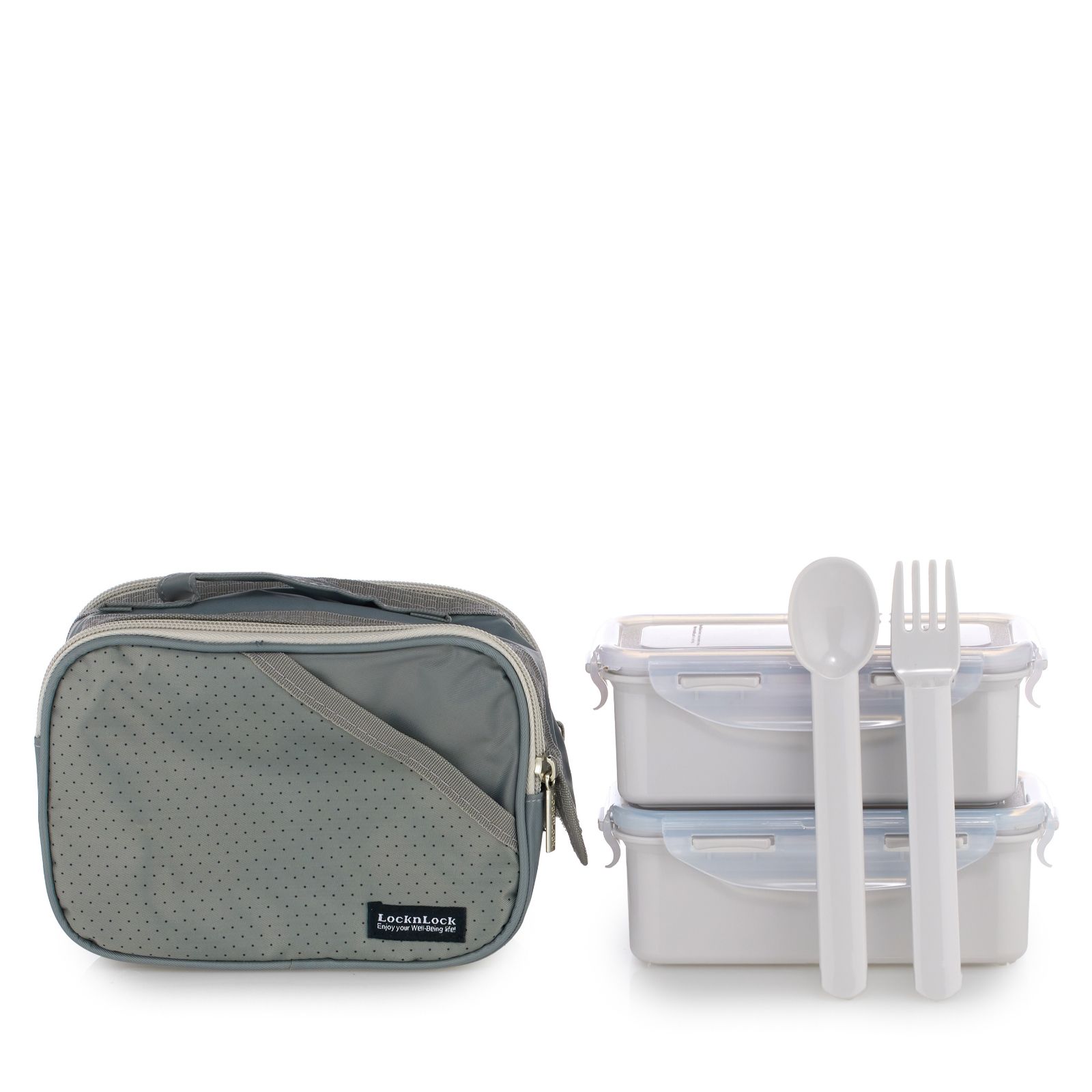 LocknLock Lunch Box Set with Spoon & Fork