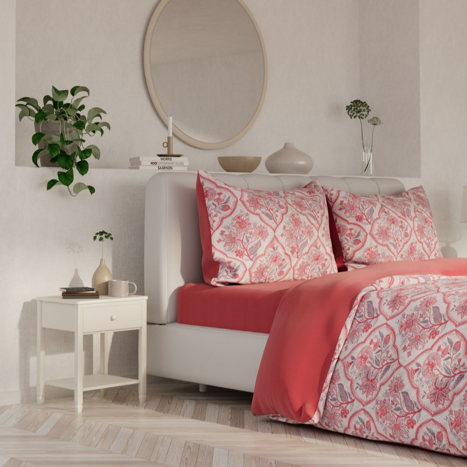 Outlet Cozee Home Vintage Floral 4 Piece Duvet Set
