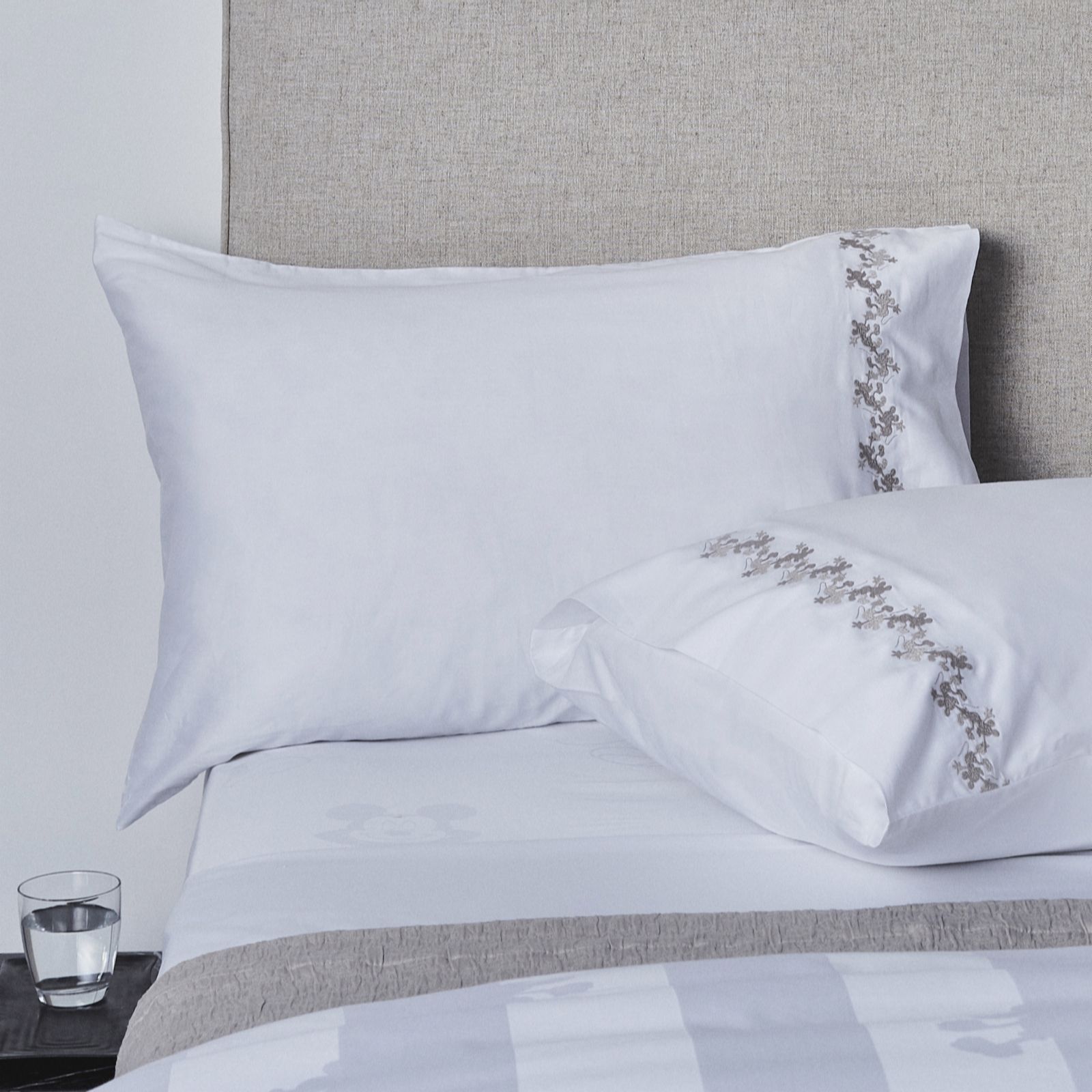 Kelly Hoppen X Mickey Mouse Set of 2 Pillow Cases QVC UK
