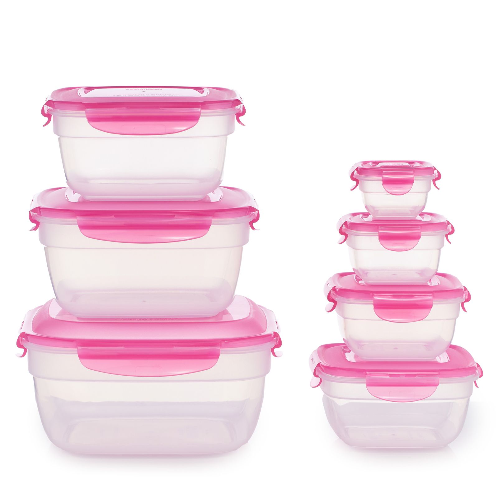 Lock & Lock Set of 7 Zen Containers with Handle Lid