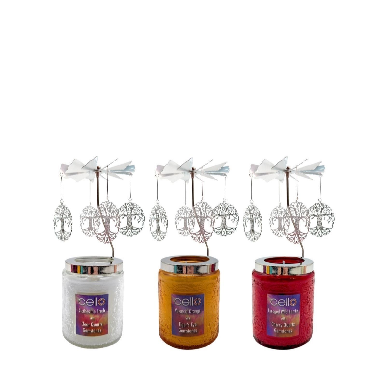Cello Set of 3 Convection Spinner Candle
