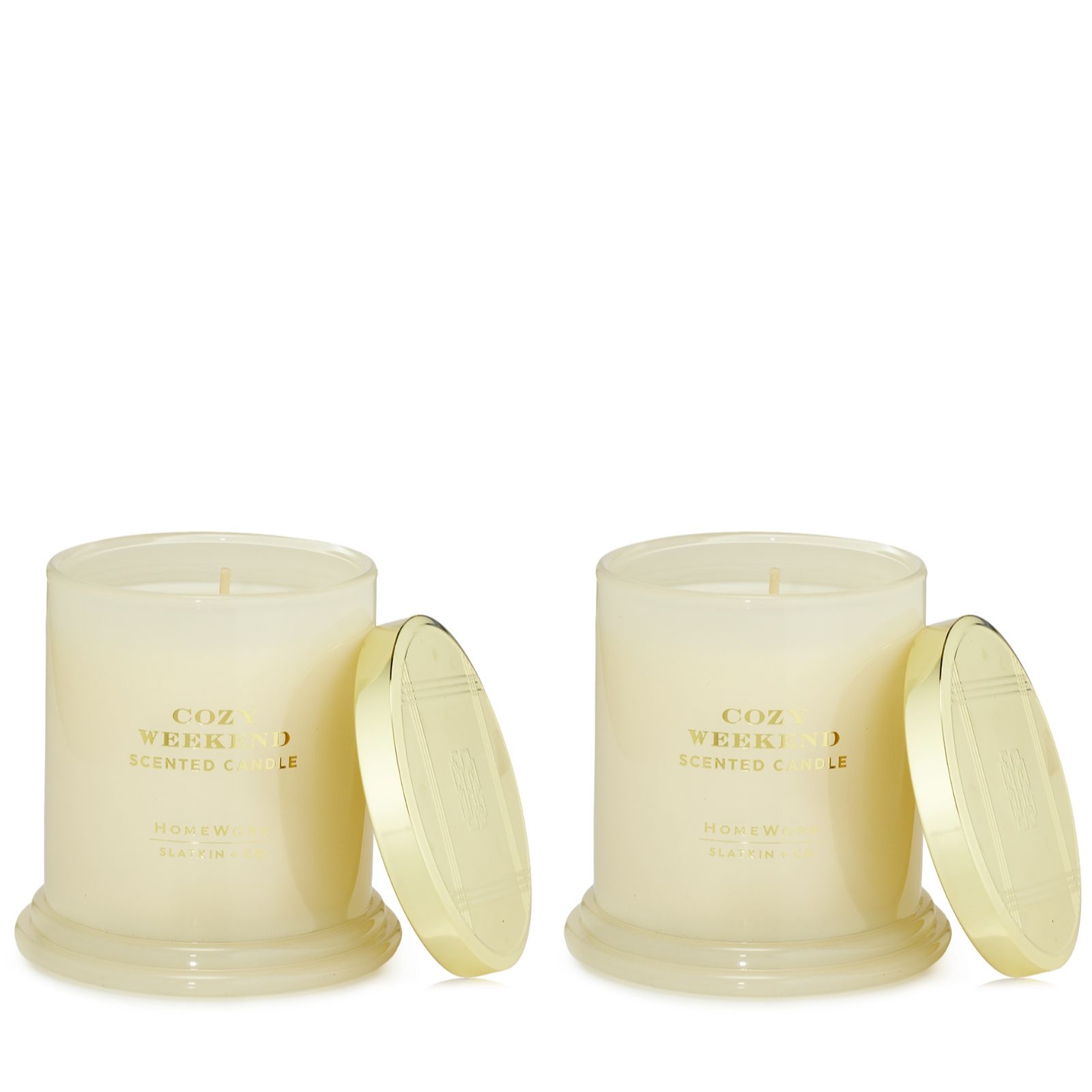 HomeWorx by Slatkin + Co. Cozy Nights Set of 2 8oz Candles