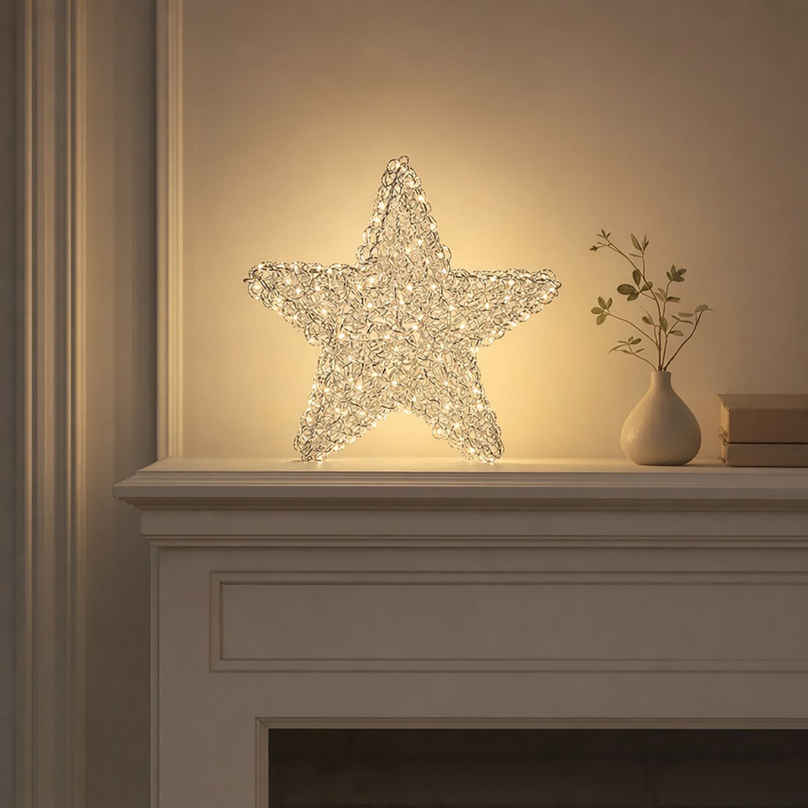 Outlet Festive Indoor/Outdoor 45cm Pre Lit Microdot Star