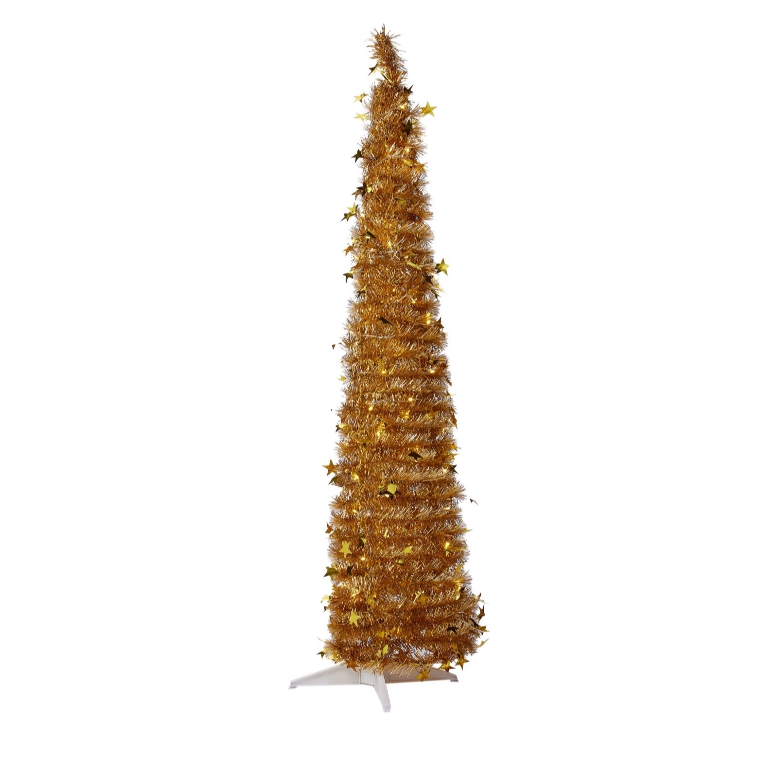 Outlet Home Reflections Pop Up 5ft Tinsel Tree