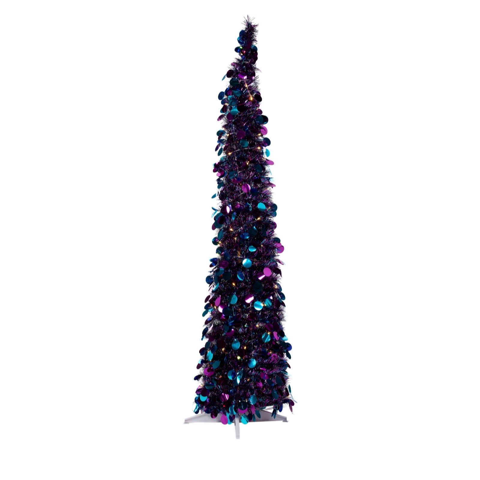 Outlet Home Reflections Pop Up 5ft Tinsel Tree
