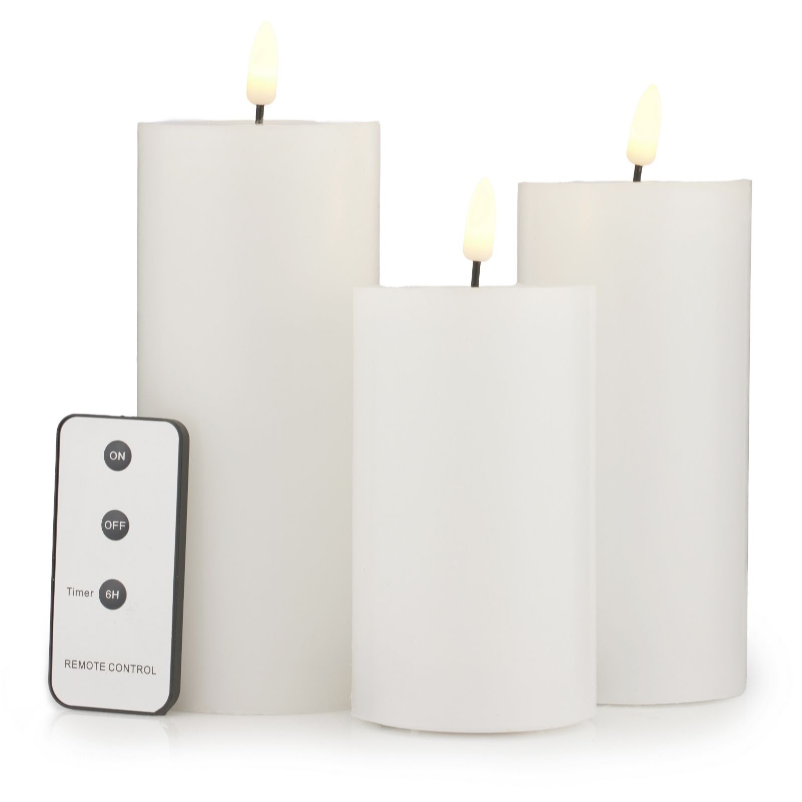 Outlet Ottersbrook Set of 3 Remote Candles 12/15/17cm