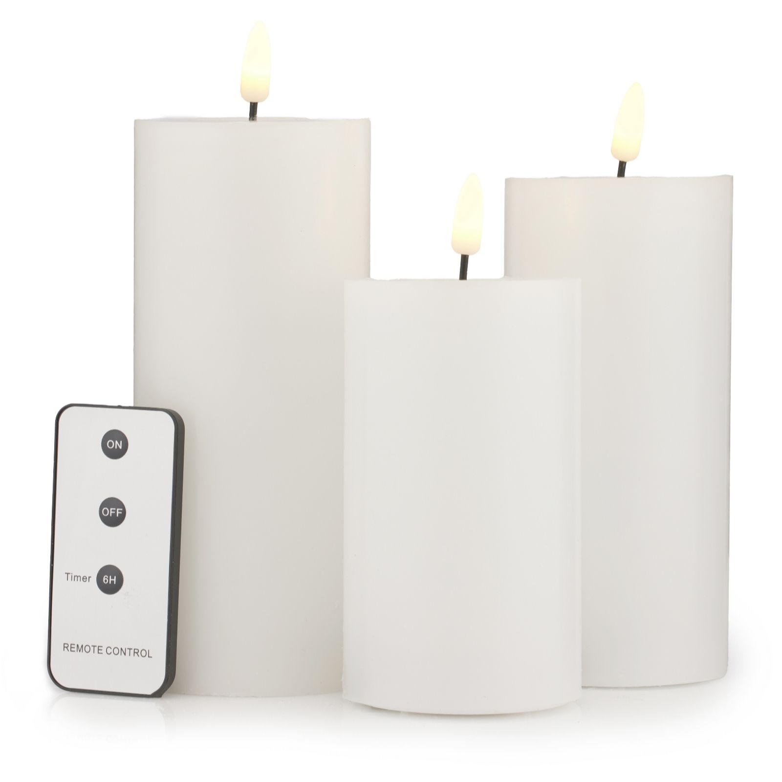 Outlet Ottersbrook Set of 3 Remote Candles 12/15/17cm