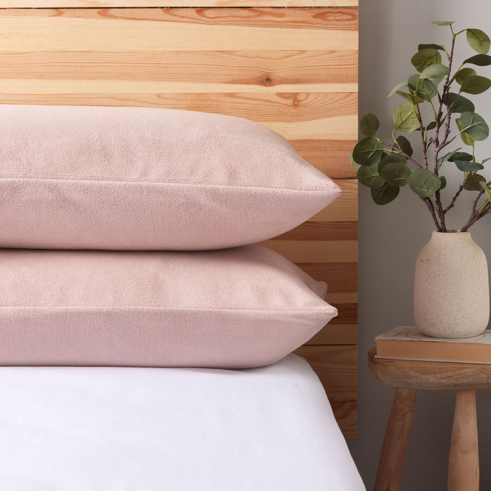 Cozee Home Microfleece Set of 2 Housewife Pillowcases