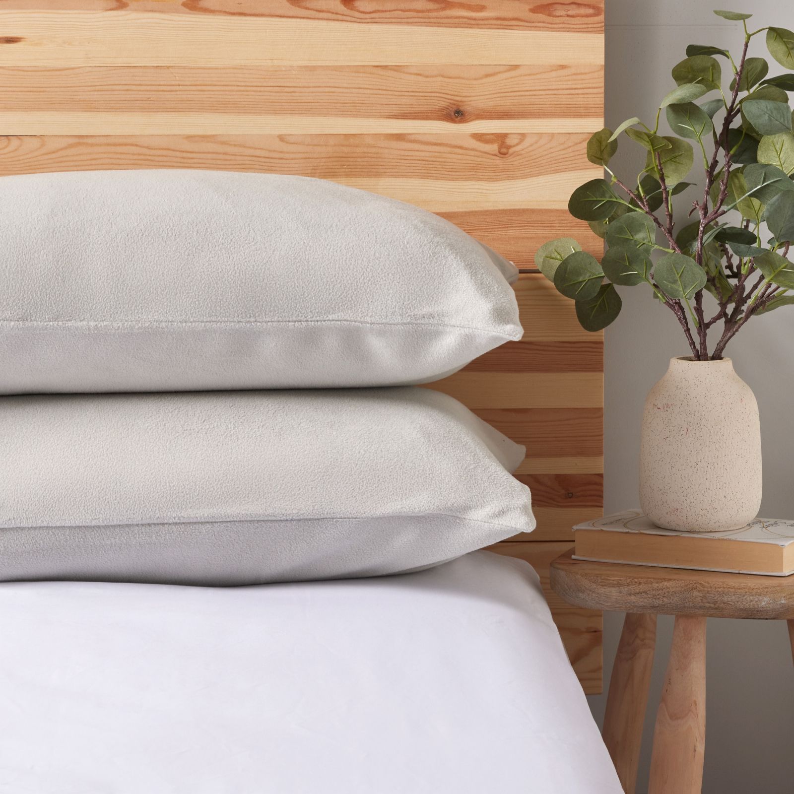 Cozee Home Microfleece Set of 2 Housewife Pillowcases