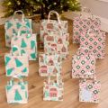 Home Stories 12 Piece Reusable Christmas Gift Bag Set with Tags