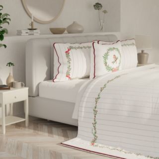 Home Stories Christmas Icons Embroidery Cushion with Velvet Border