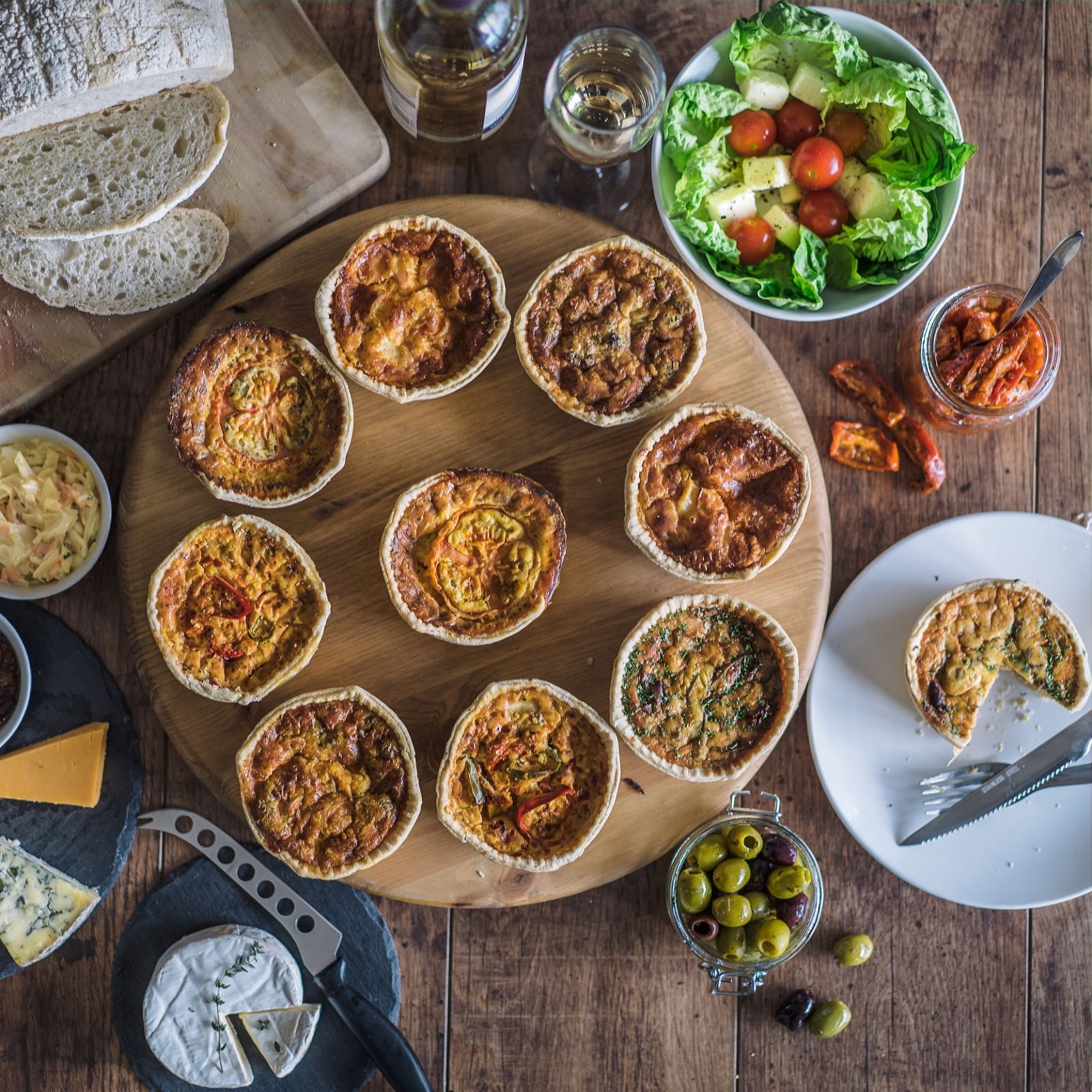 Toppings Pies 10 Piece Hand Crafted Quiche Collection QVC UK