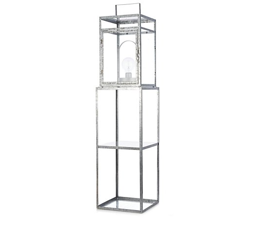 Outlet Amanda Holden Outdoor Galvanised Steel Shelves with Lantern