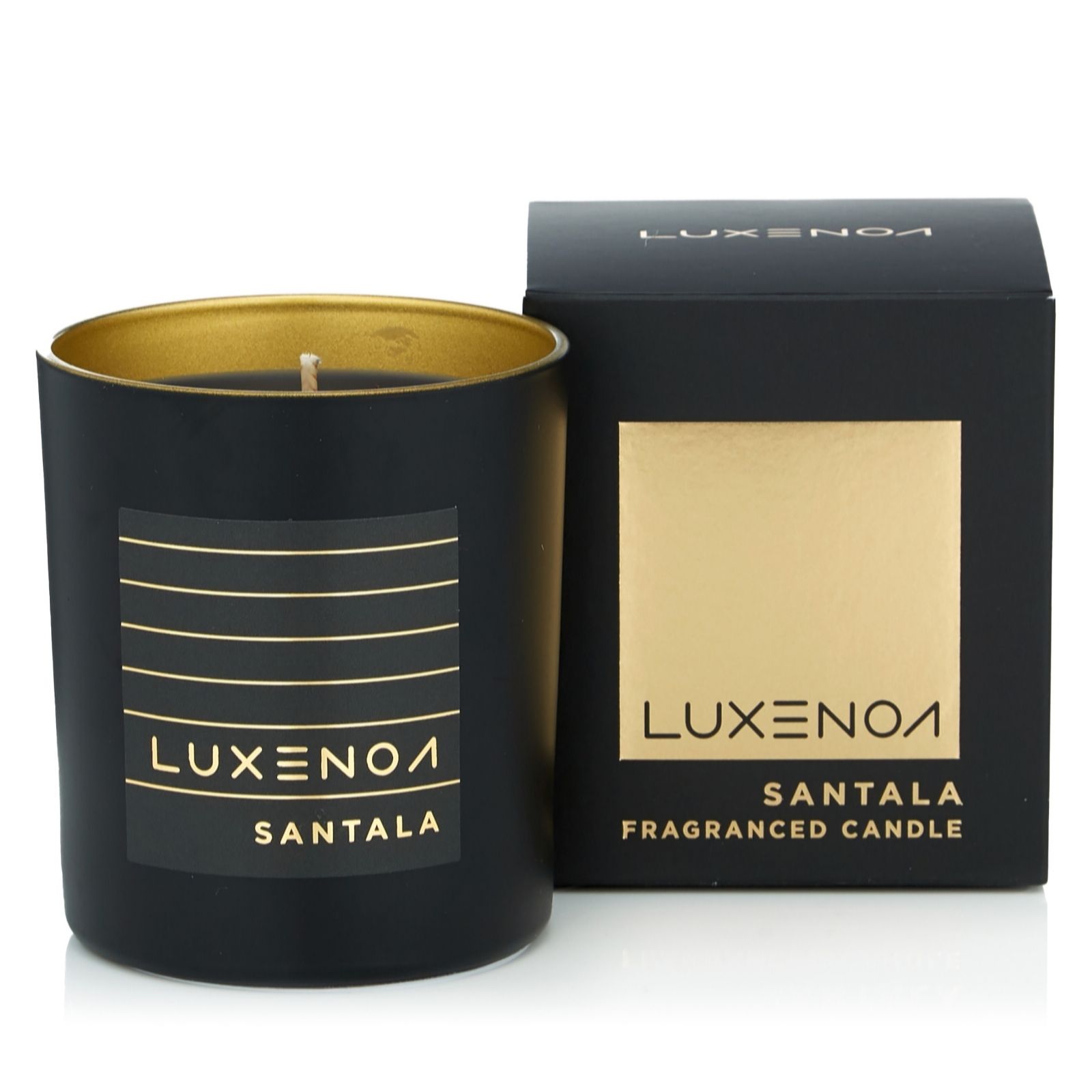Outlet Luxenoa Signature Glass Candle QVC UK