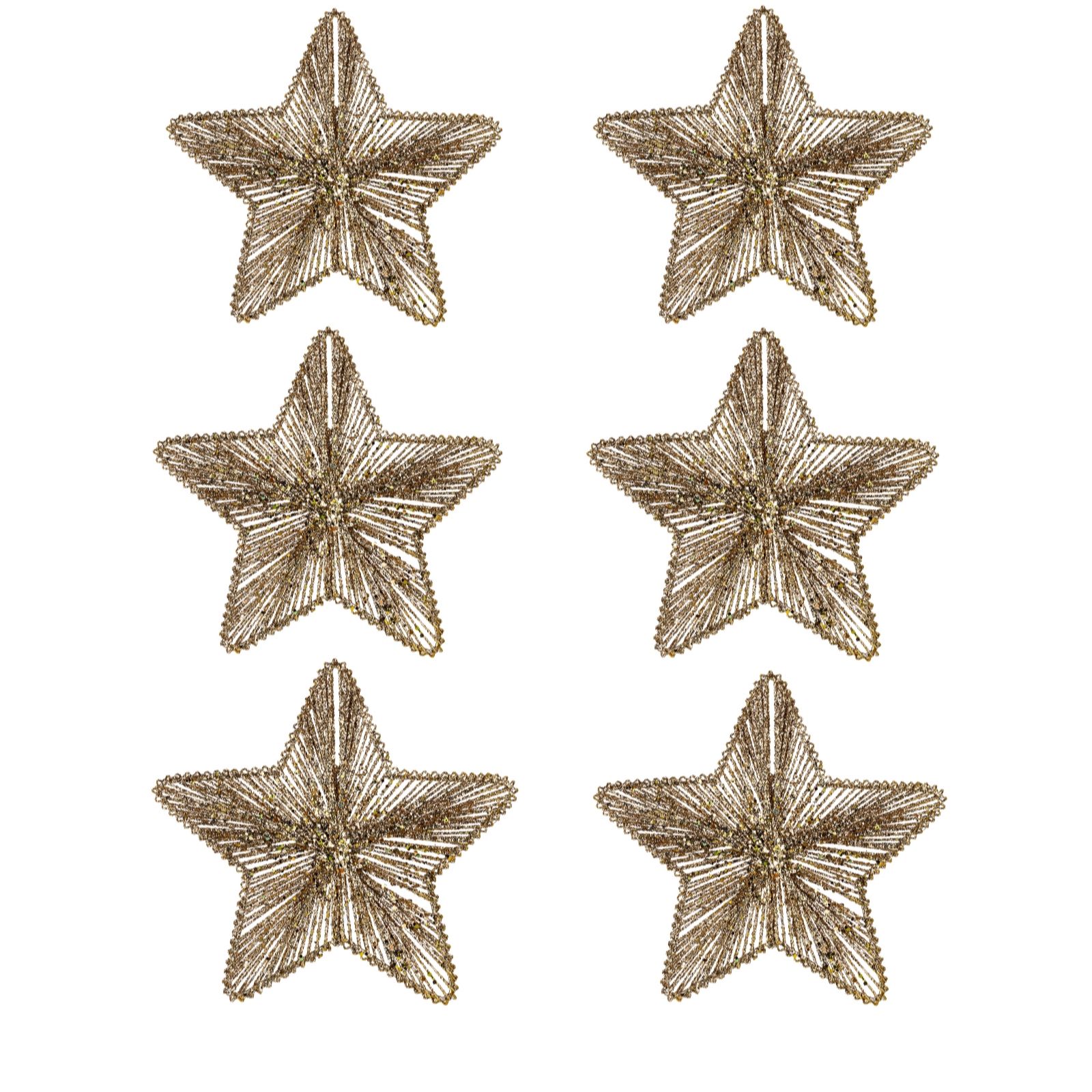 JM By Julien Macdonald Set of 6 Star Decoration Pack