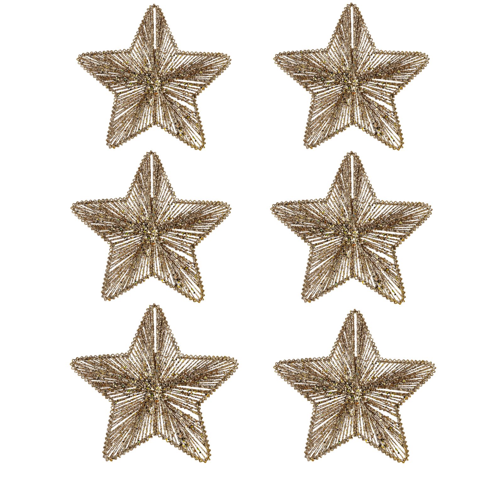 JM By Julien Macdonald Set of 6 Star Decoration Pack