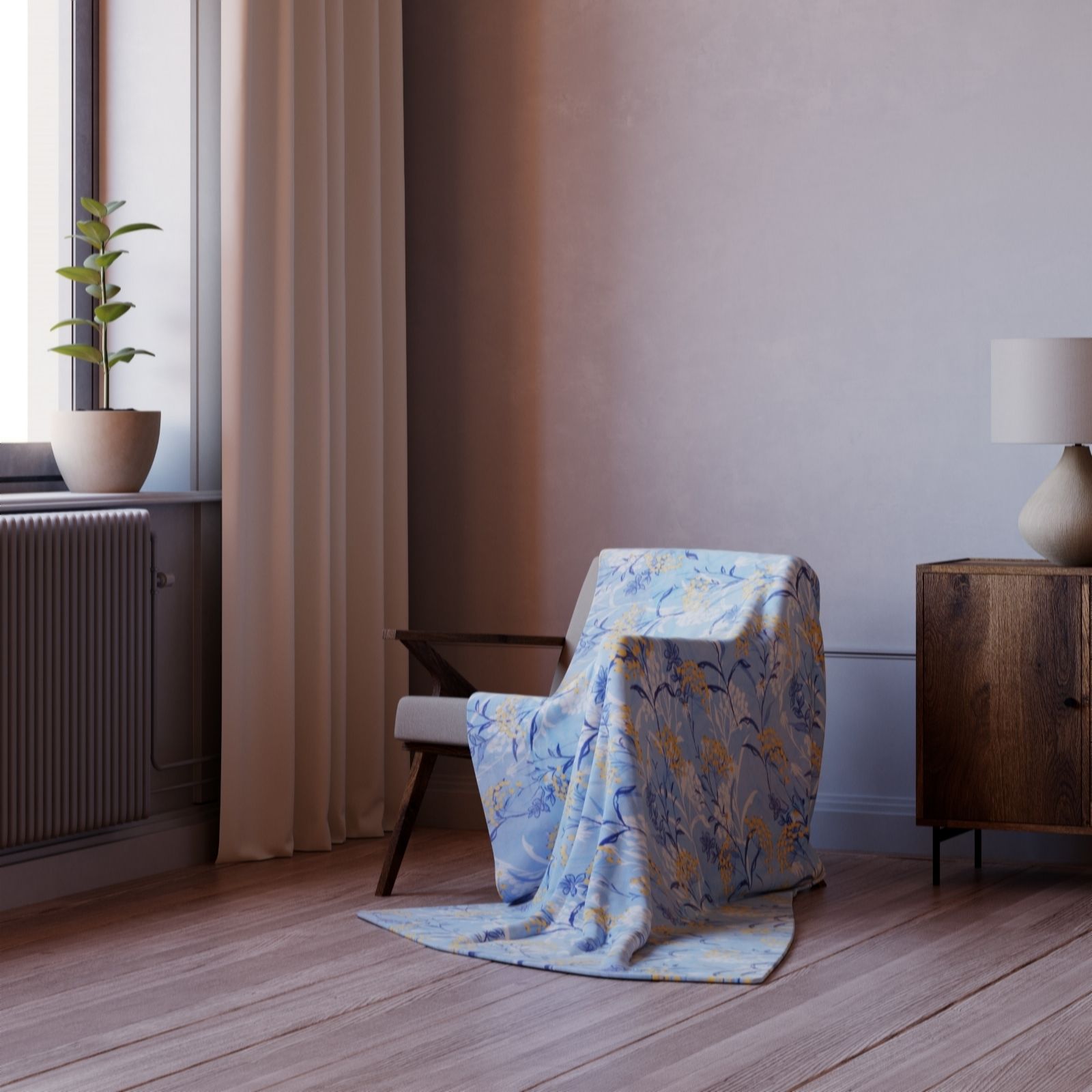 Outlet Sara by Sara Davies Print and Fleece Throw