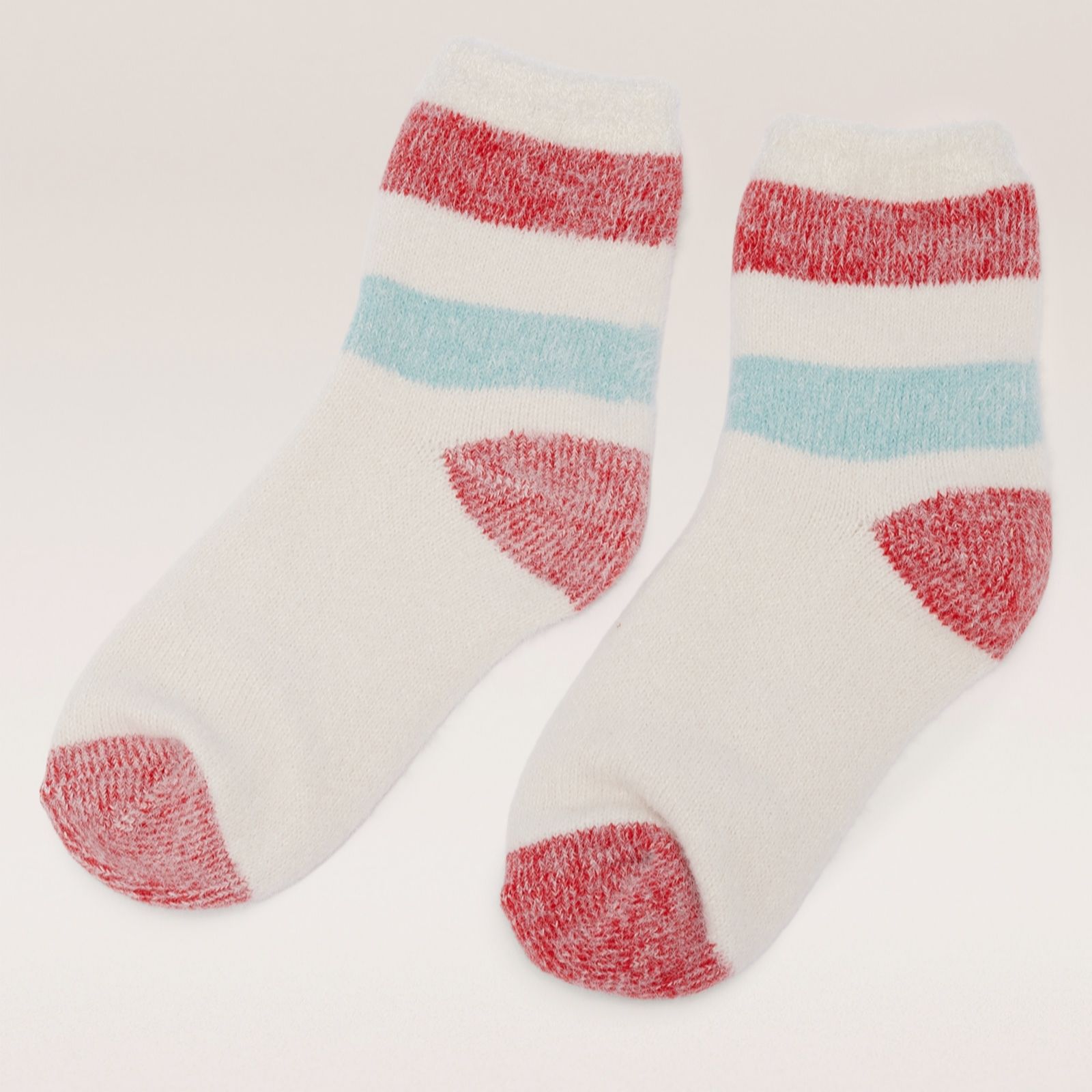 Cozee Home Striped Fluffy Pair of Socks