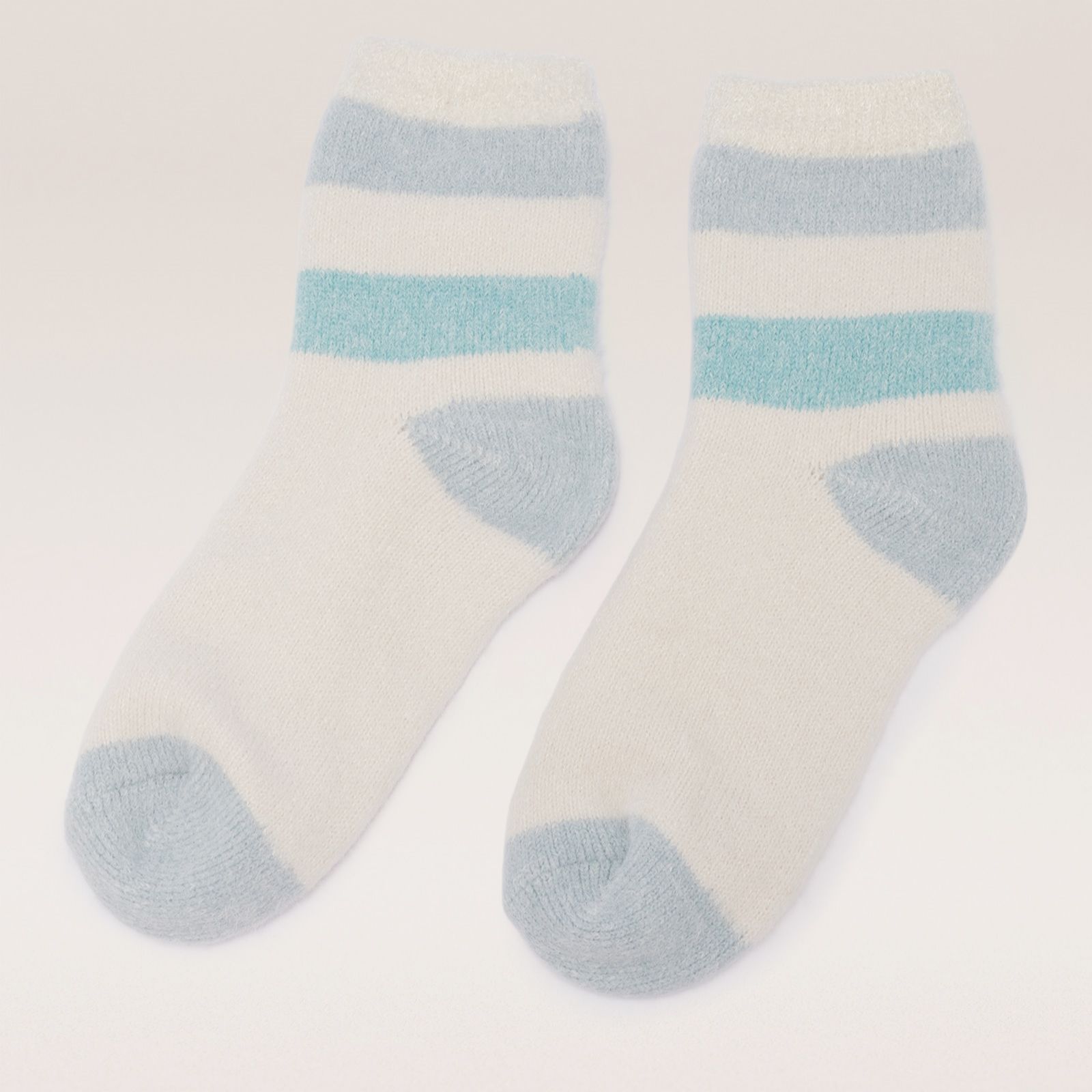 Cozee Home Striped Fluffy Pair of Socks