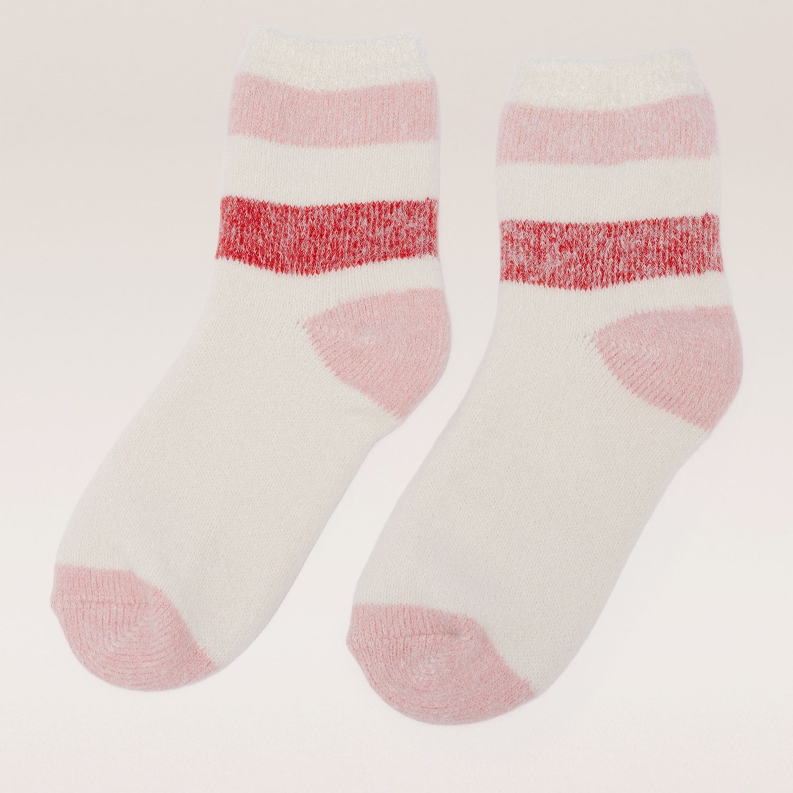 Cozee Home Striped Fluffy Pair of Socks