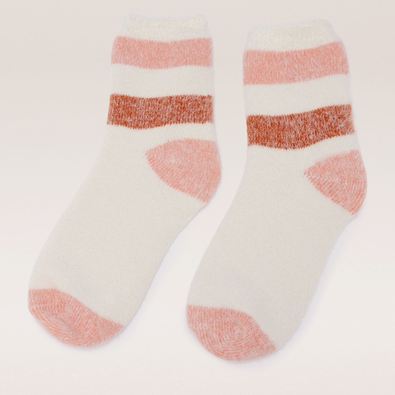 Cozee Home Striped Fluffy Pair of Socks