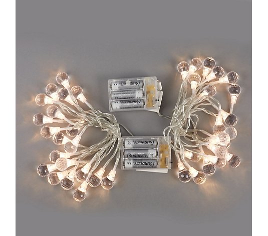 Outlet Home Reflections Set of 2 Faceted Light Strands