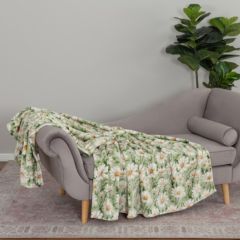 Cozee Home Velvetsoft Floral Printed Throw in Giftbox