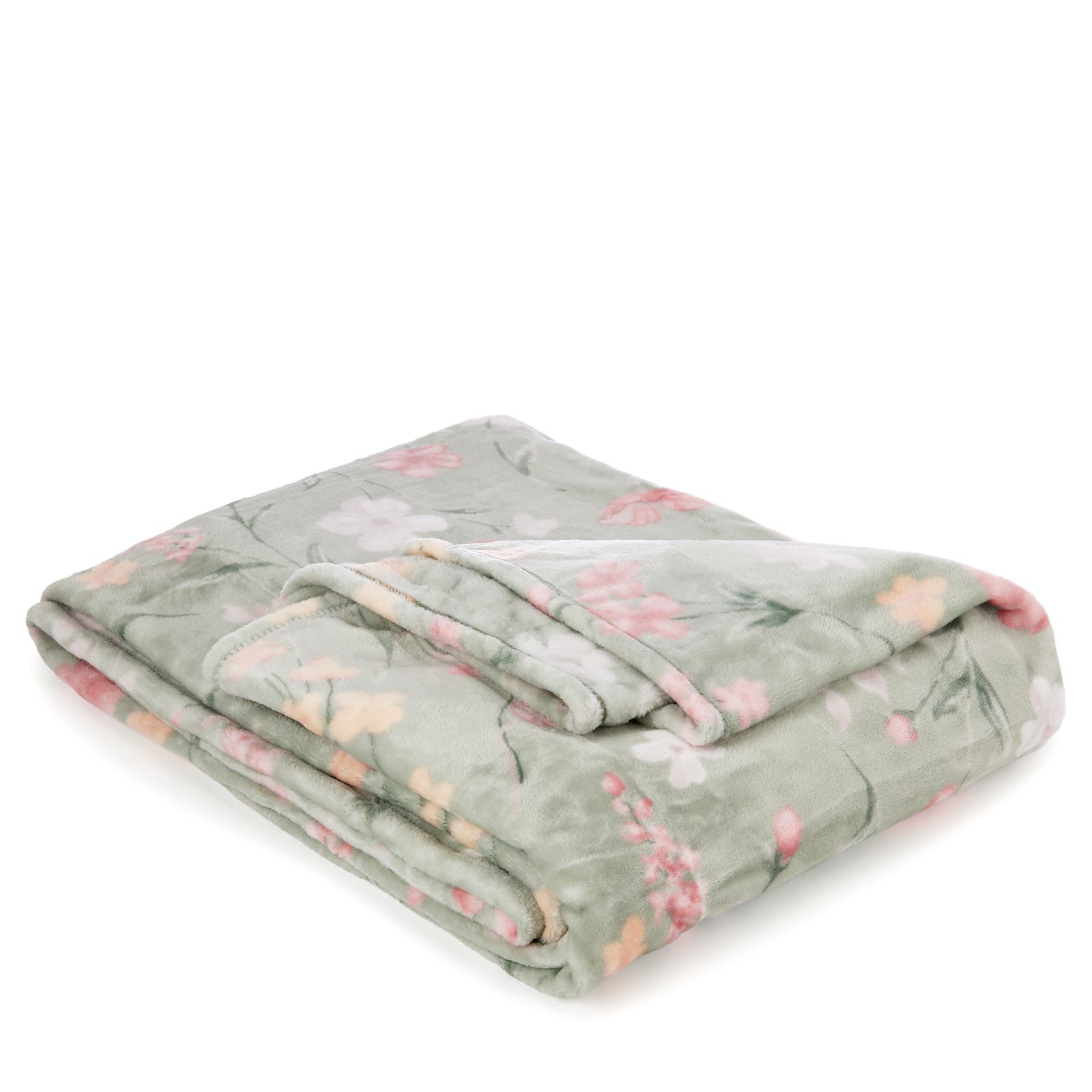 Cozee Home Velvetsoft Floral Printed Throw in Giftbox