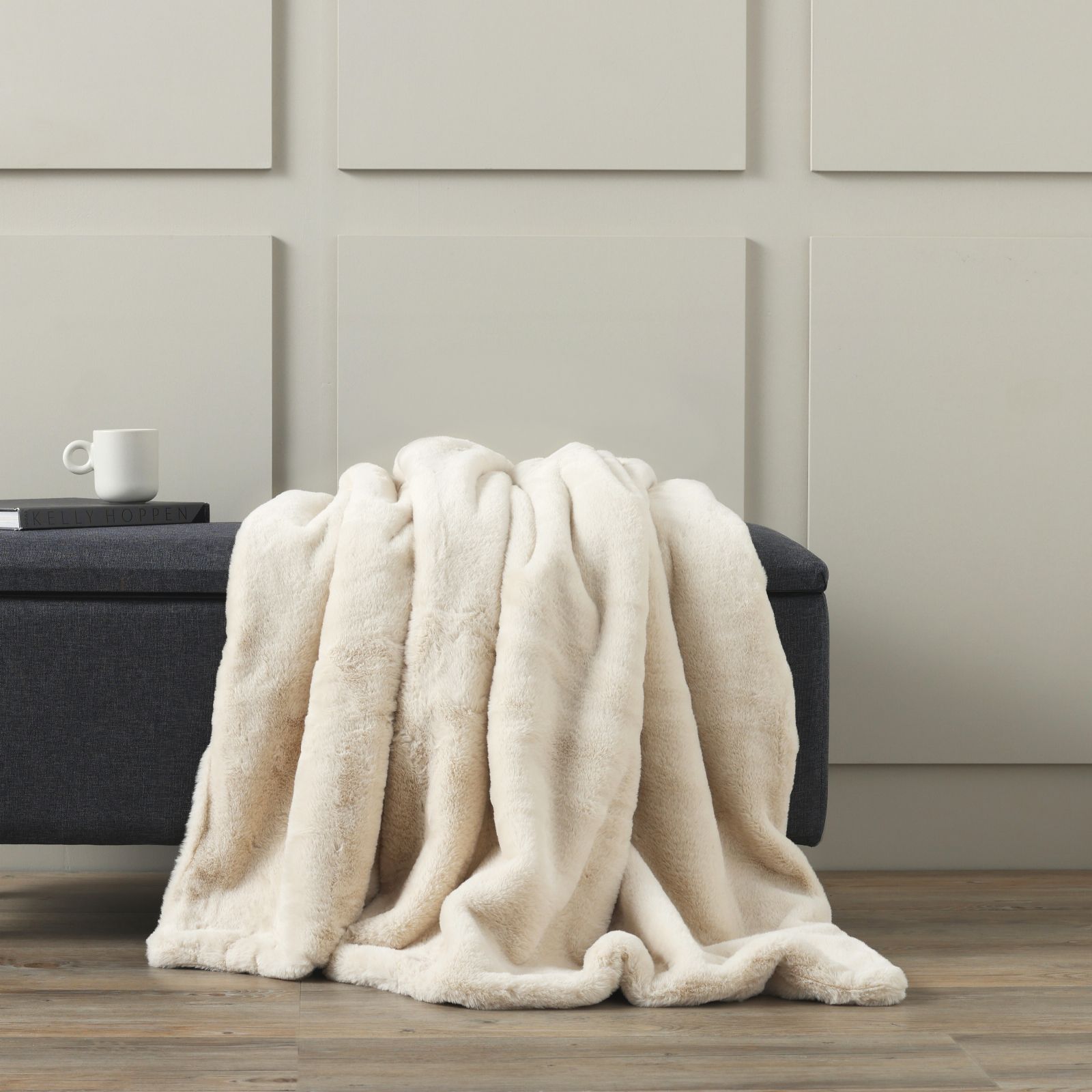 Kelly hoppen fur throw sale