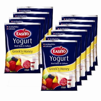 EasiYo Pack of 10 Greek'n Honey Yoghurt Pack - QVC UK