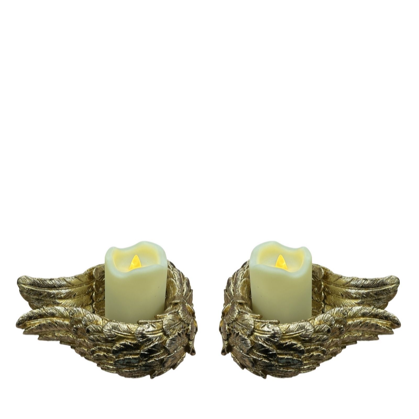 Outlet Home Stories Set of 2 Angel Wings with Faux Candles