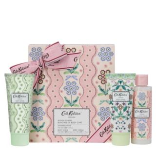 Cath Kidston Woven Flowers Body Wash, Cream And Scrub Set