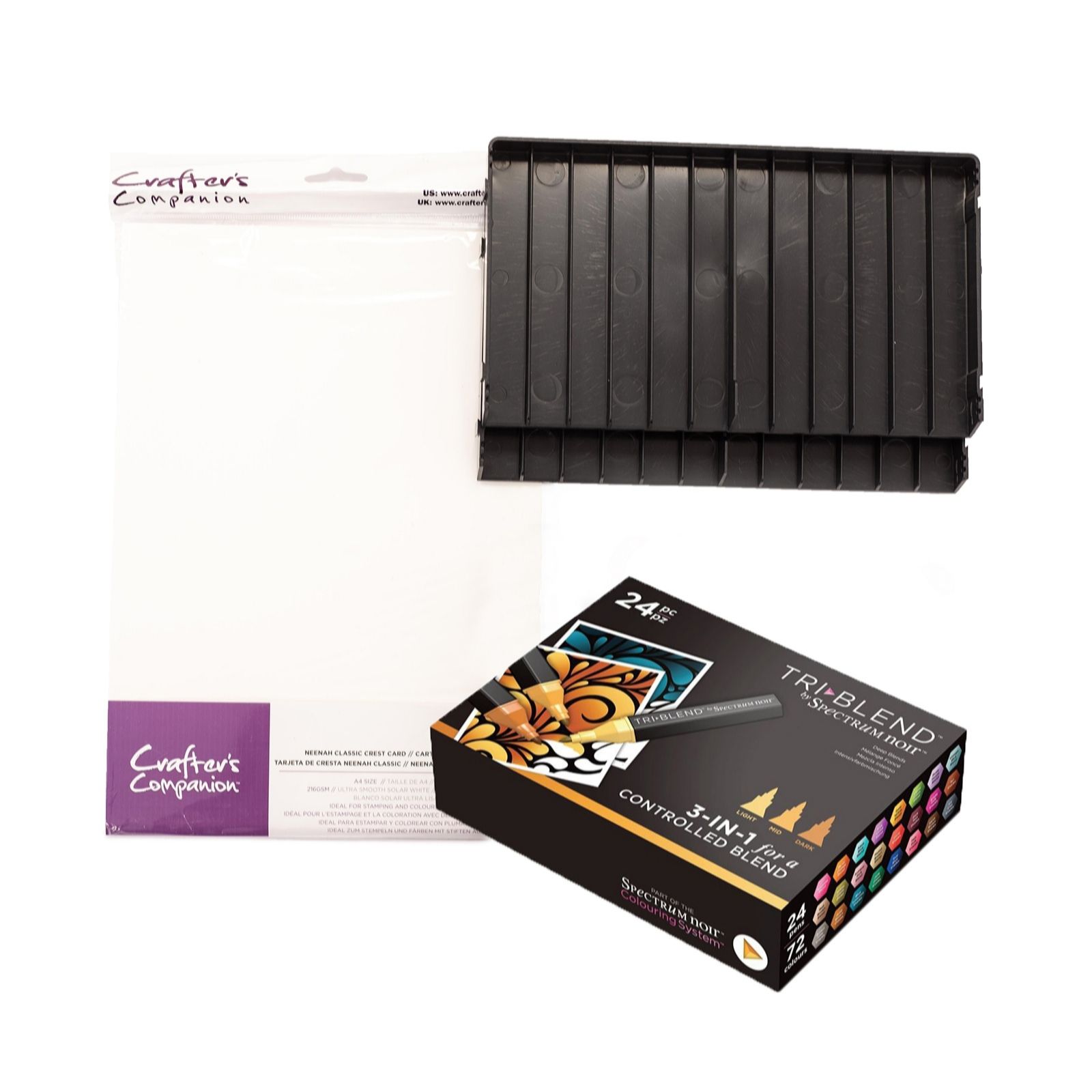 Spectrum Noir by Crafters Companion 24 Deep TriBlend Markers QVC UK