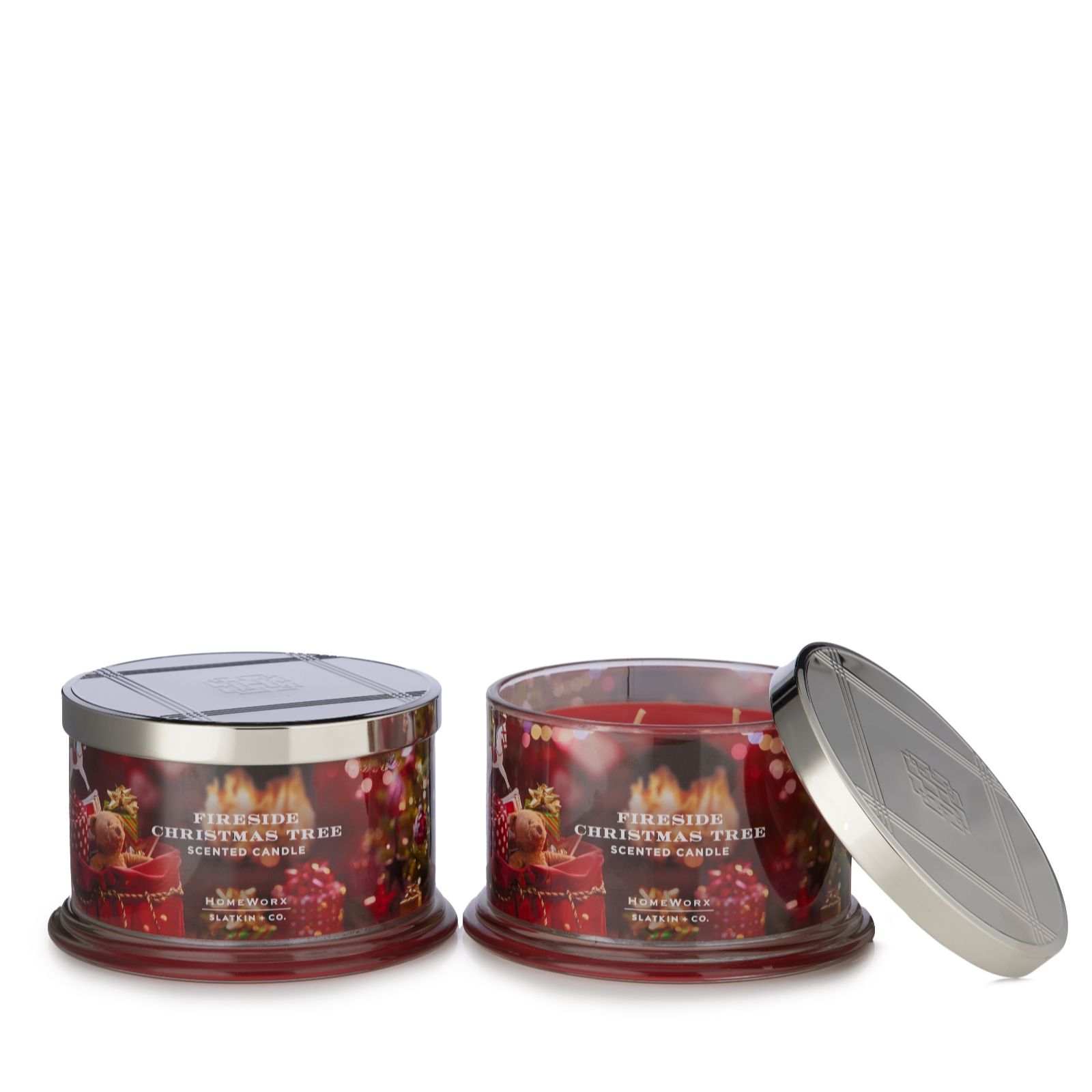 HomeWorx by Slatkin+Co Home for the Holidays S/2 18 oz Candles