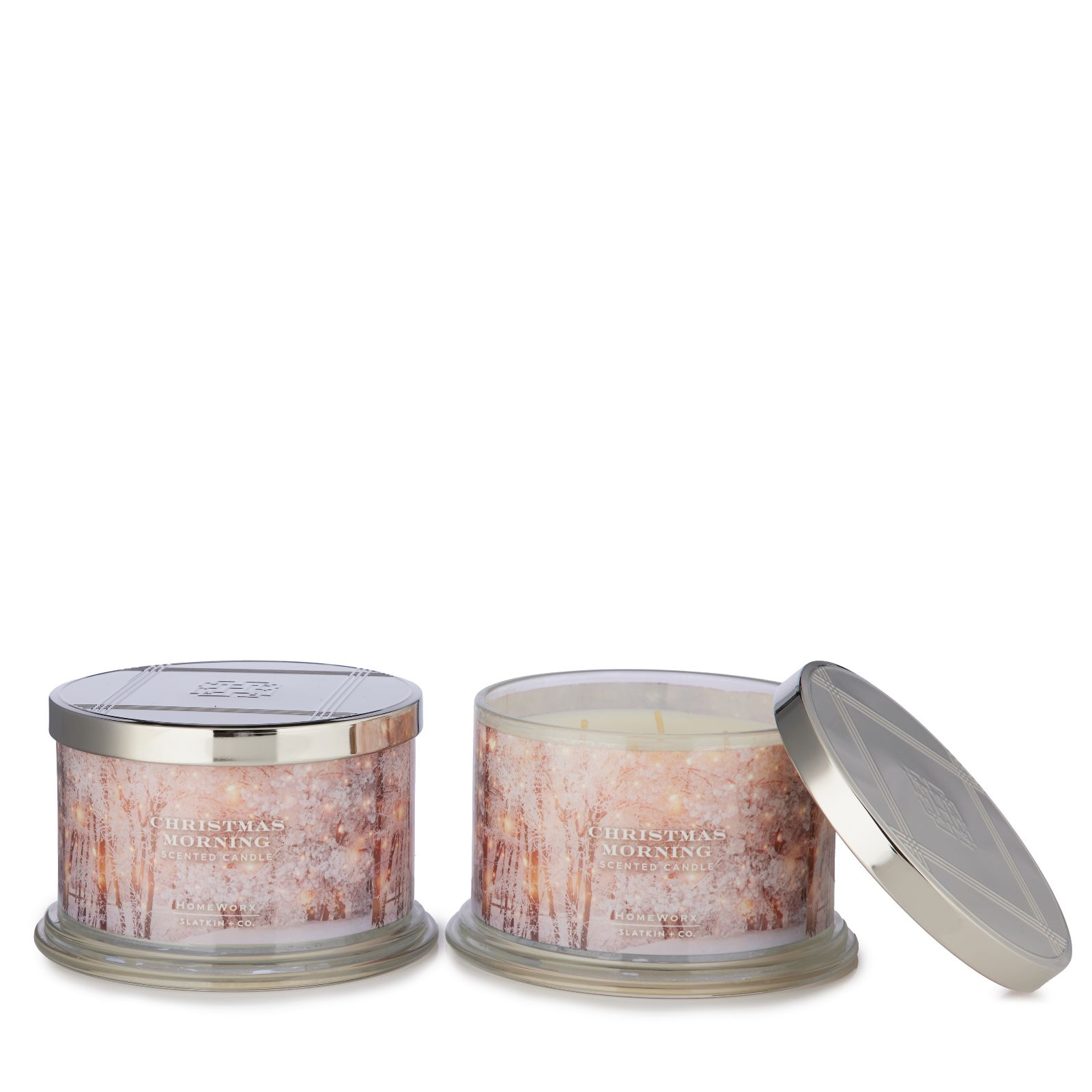 HomeWorx by Slatkin+Co Home for the Holidays S/2 18 oz Candles