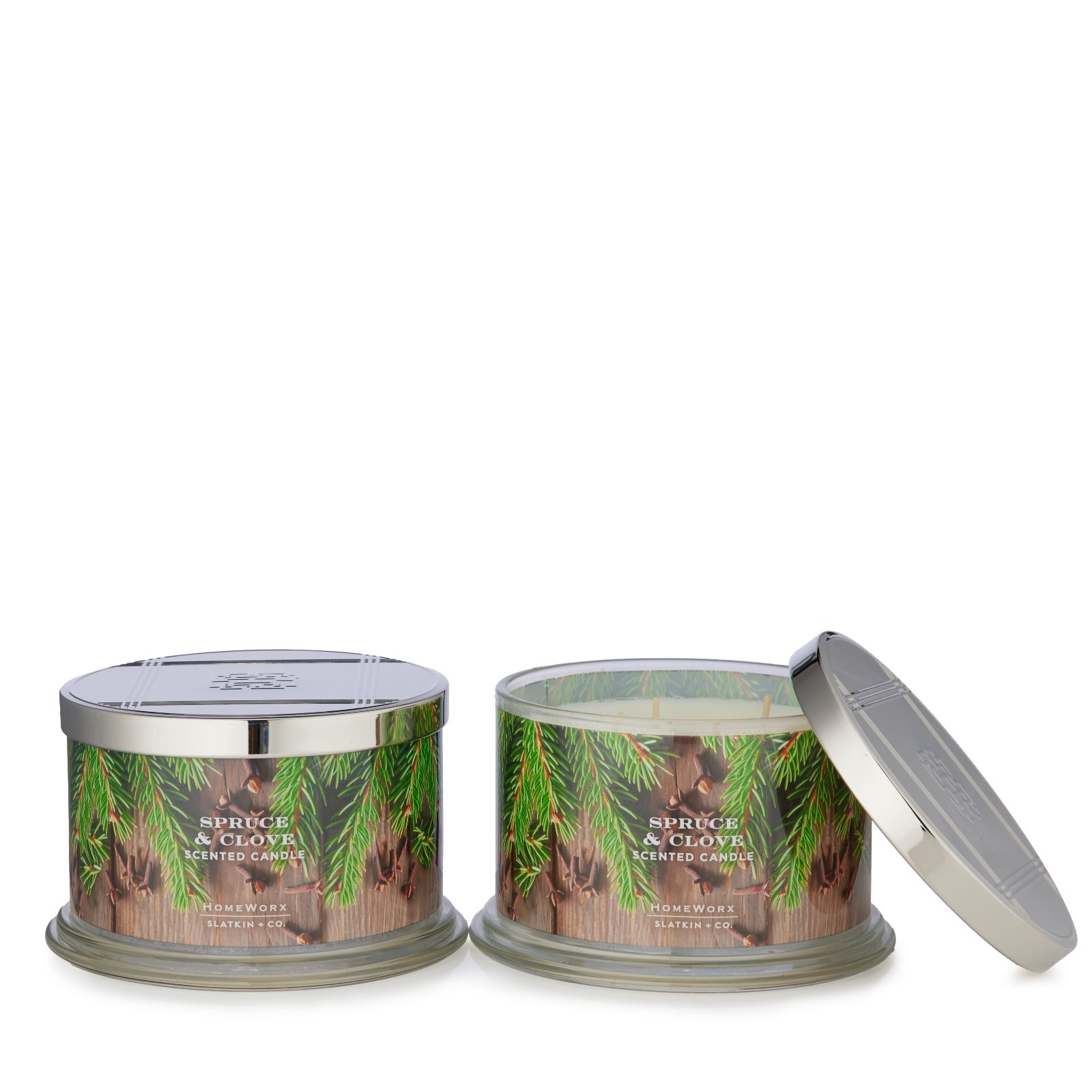 HomeWorx by Slatkin+Co Home for the Holidays S/2 18 oz Candles