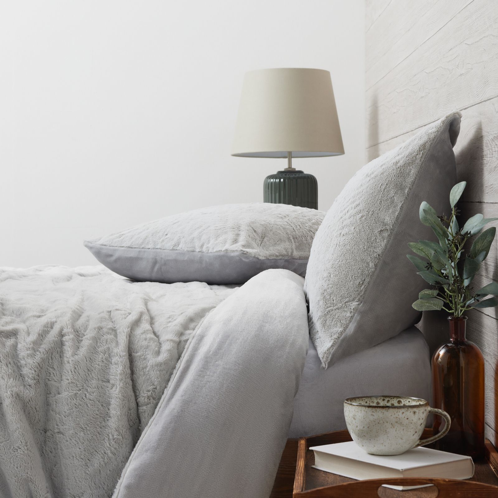 Outlet Cozee Home Faux Fur and Velvetsoft 3 Piece Duvet Set