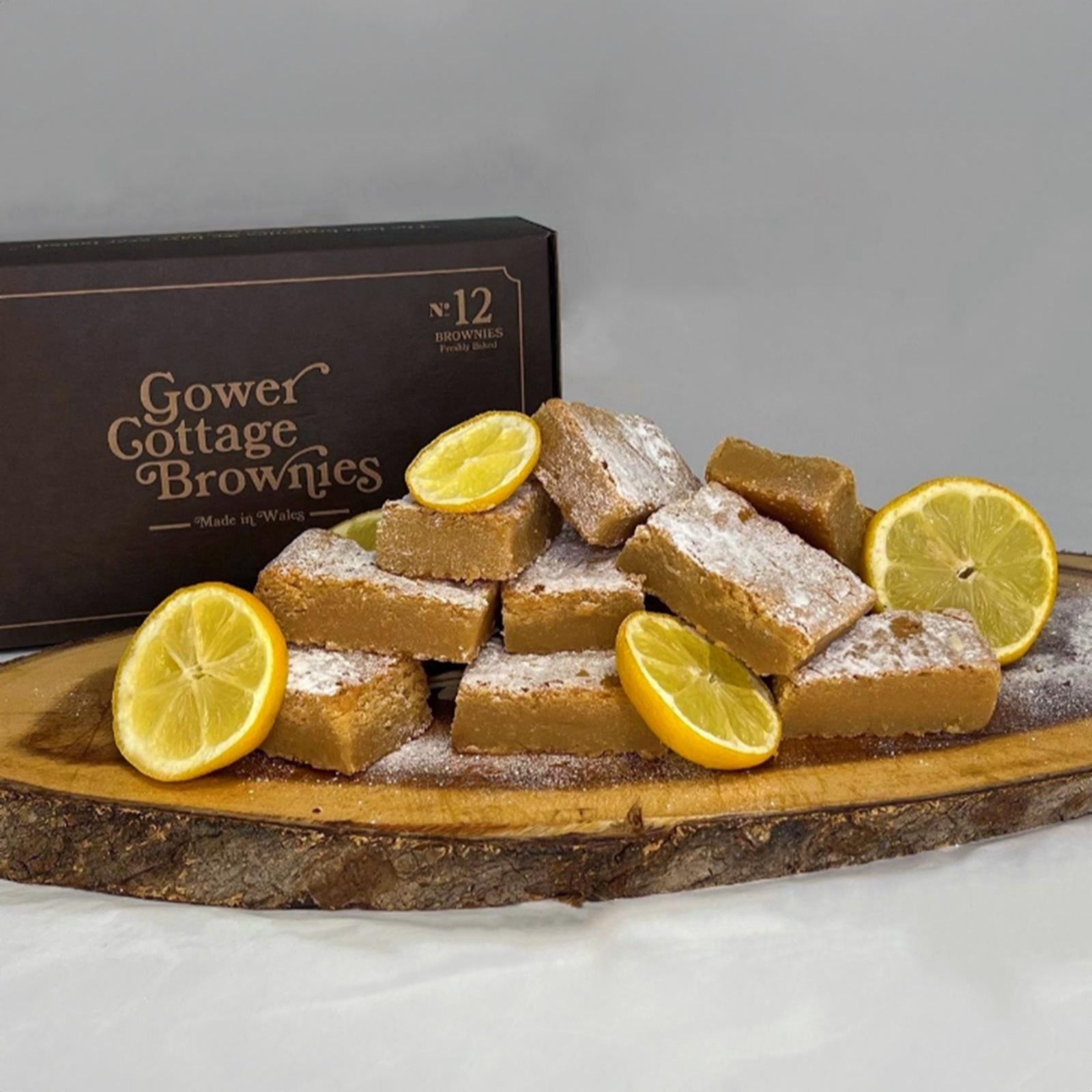 Gower Cottage Limited Edition Set of 12 Lemon Blondie Brownies