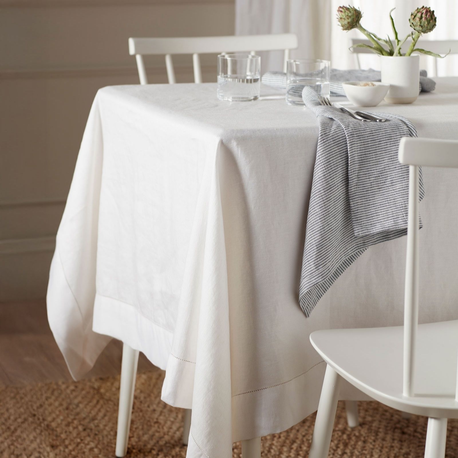 Secret Linen Store Twill Cotton Linen Tablecloth